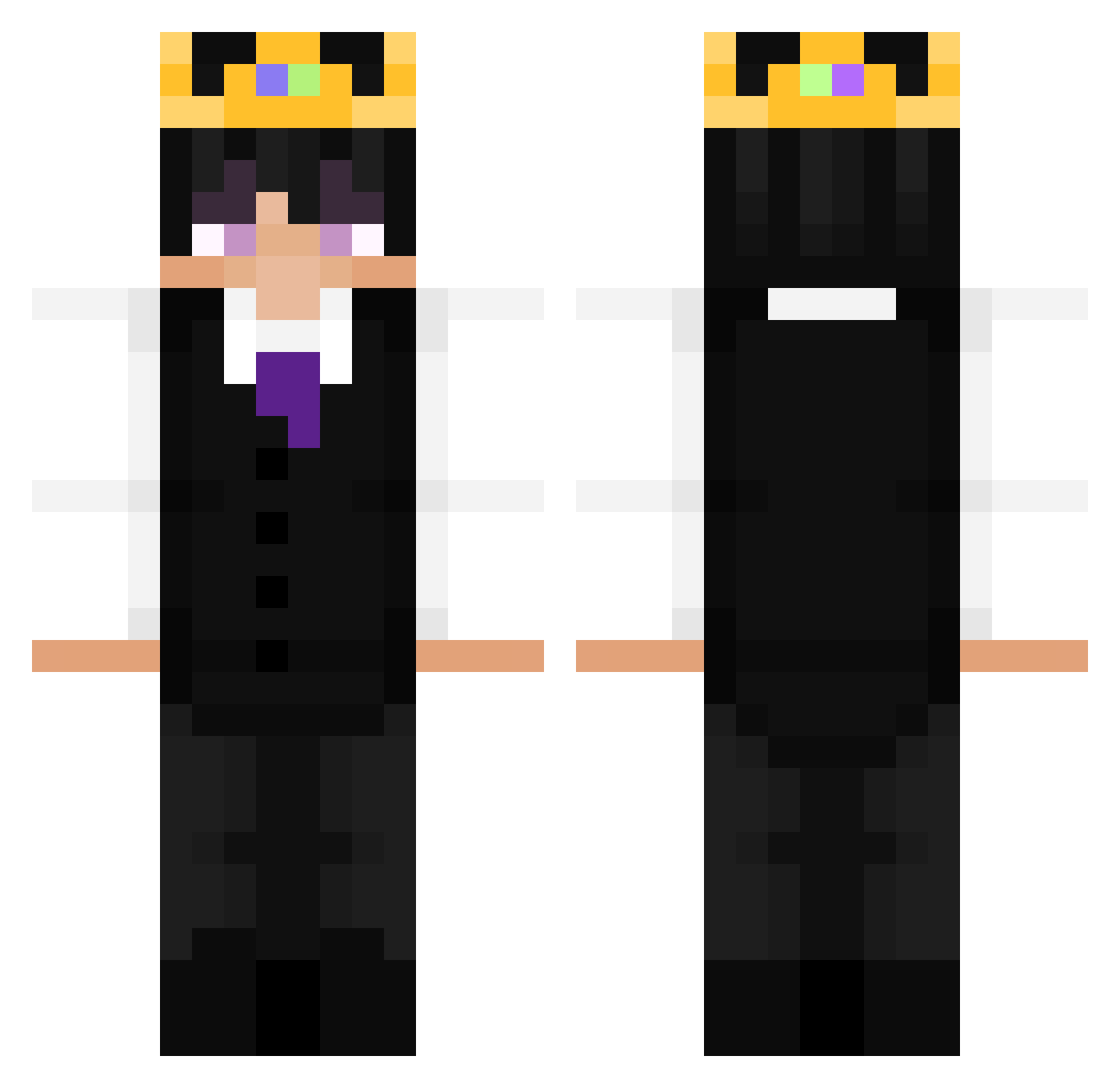 tsukiyano Minecraft skin, front and back view