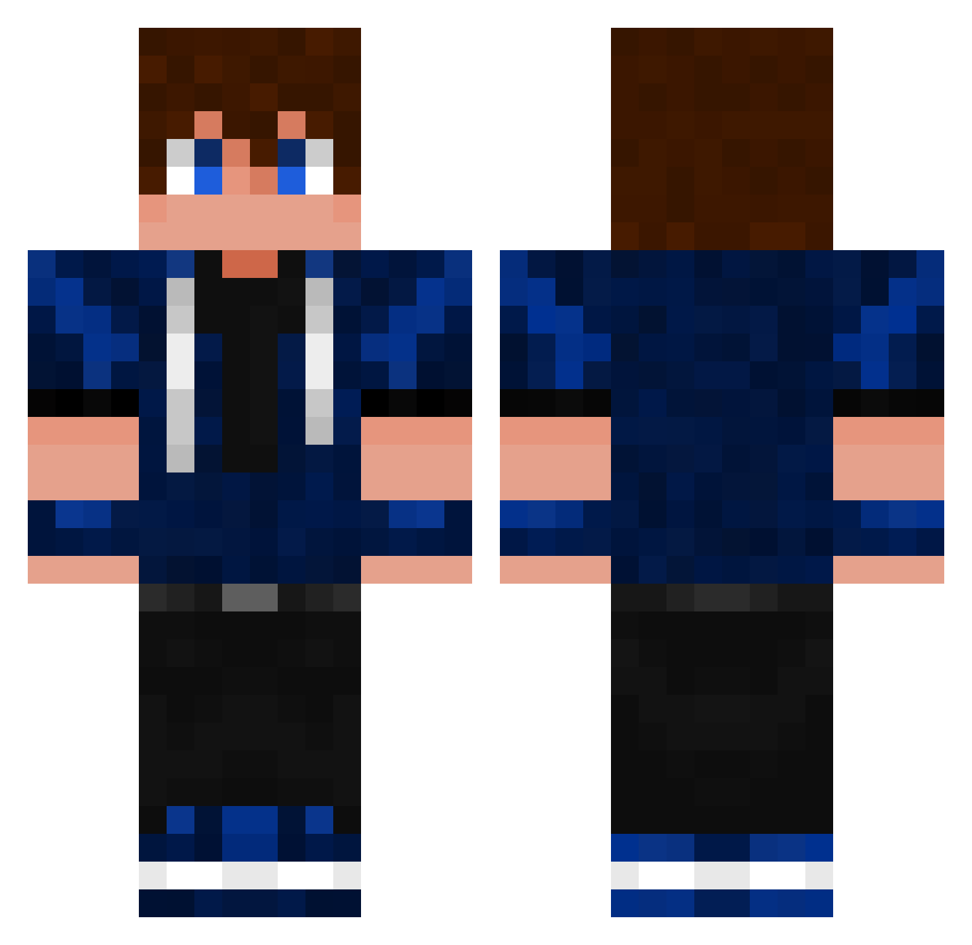 TOMAPIL Minecraft skin, front and back view