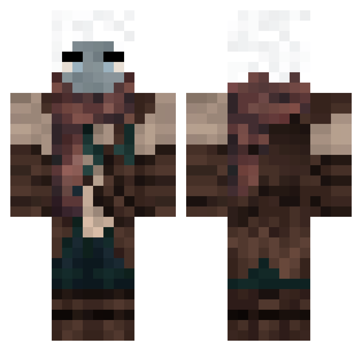 Feaking Minecraft skin, front and back view