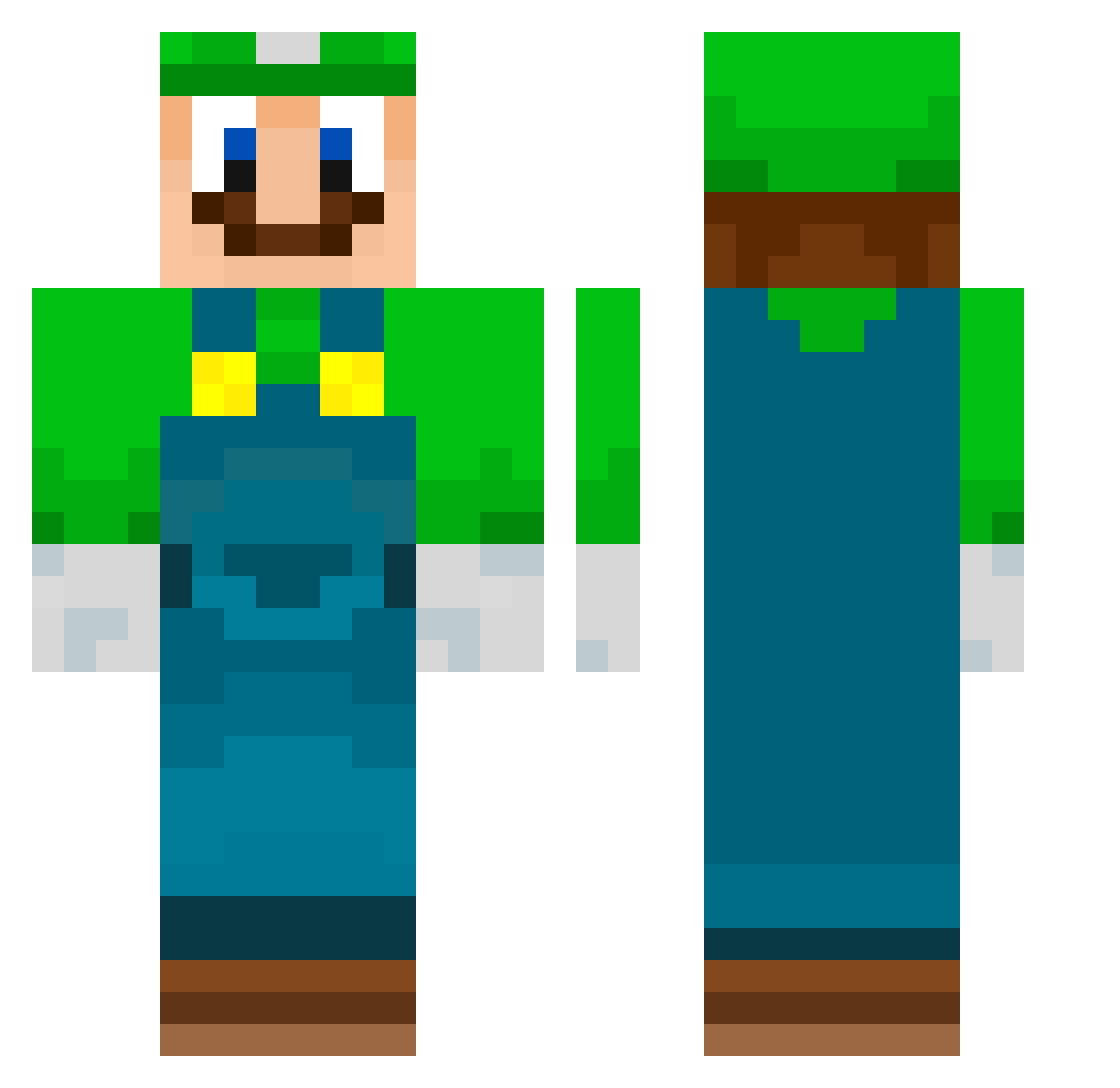 Presly01 Minecraft skin, front and back view