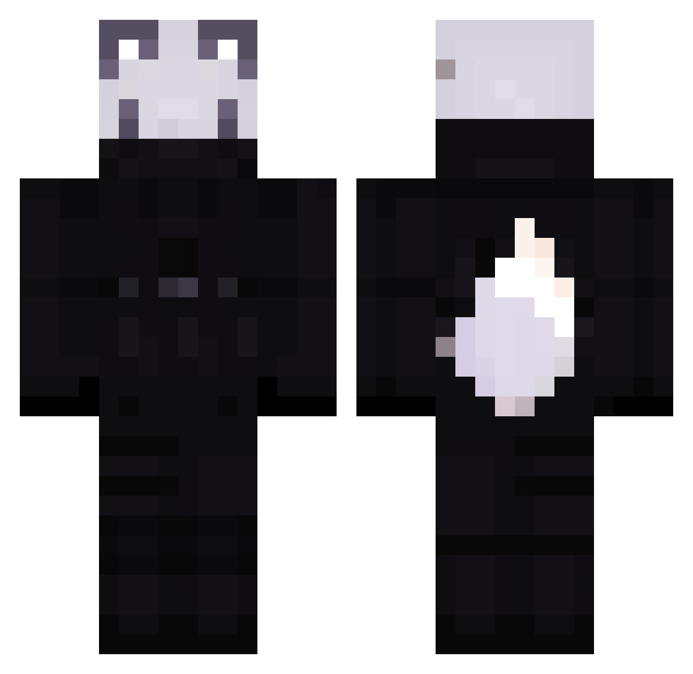 Pasocs Minecraft skin, front and back view