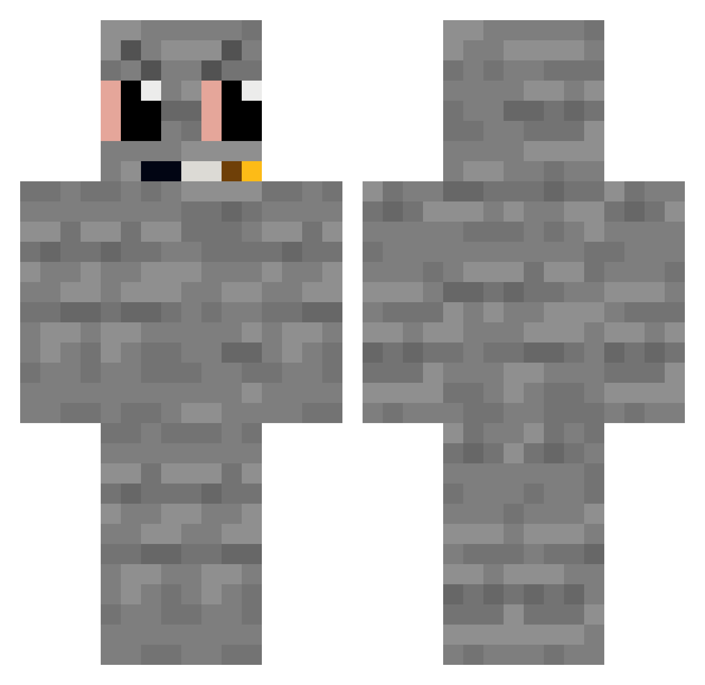 A1ixd Minecraft skin, front and back view