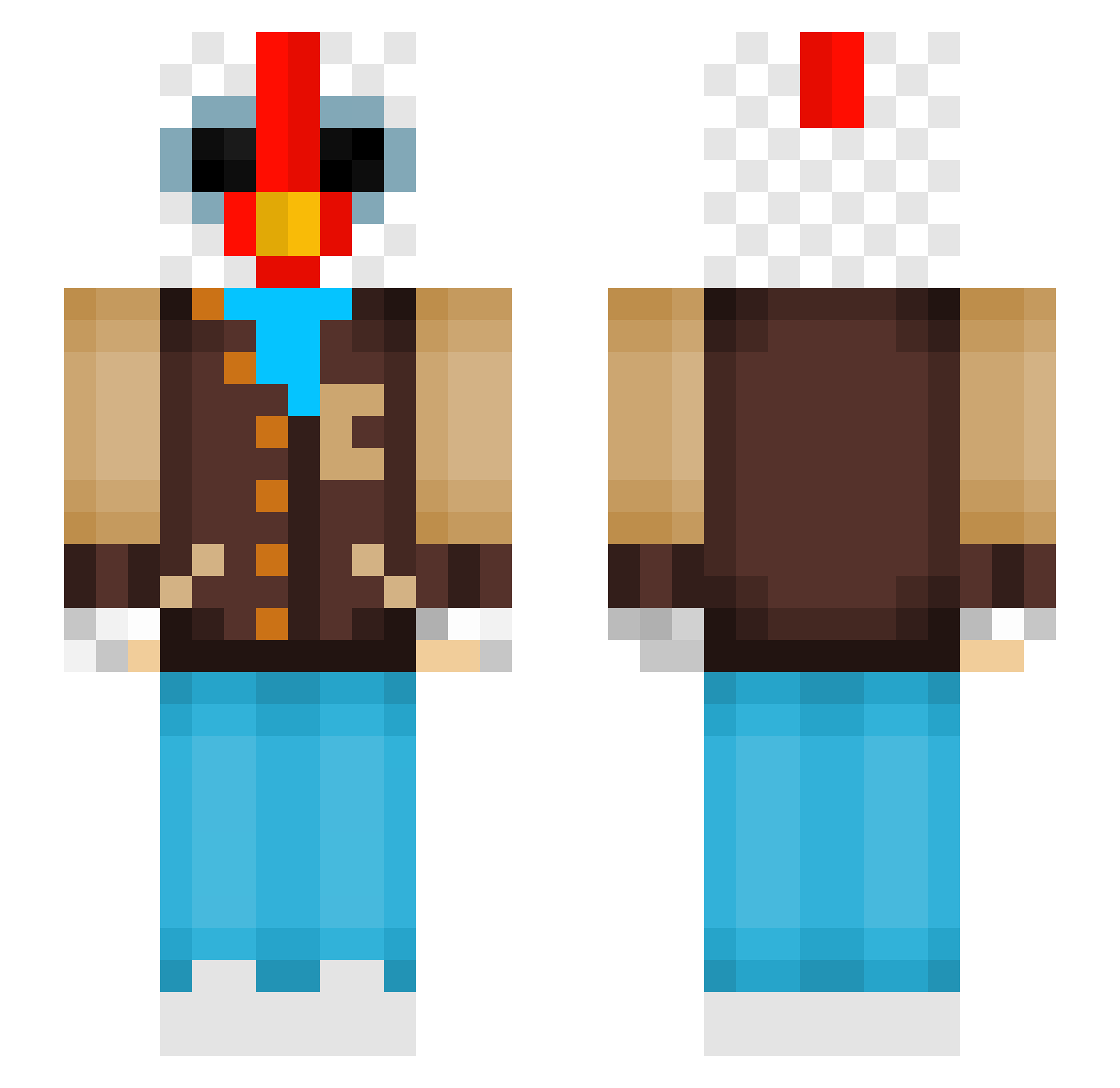 GuineaAlt5 Minecraft skin, front and back view