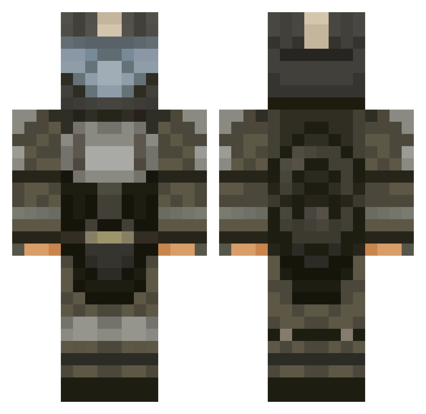 Confucius_O_Anao Minecraft skin, front and back view