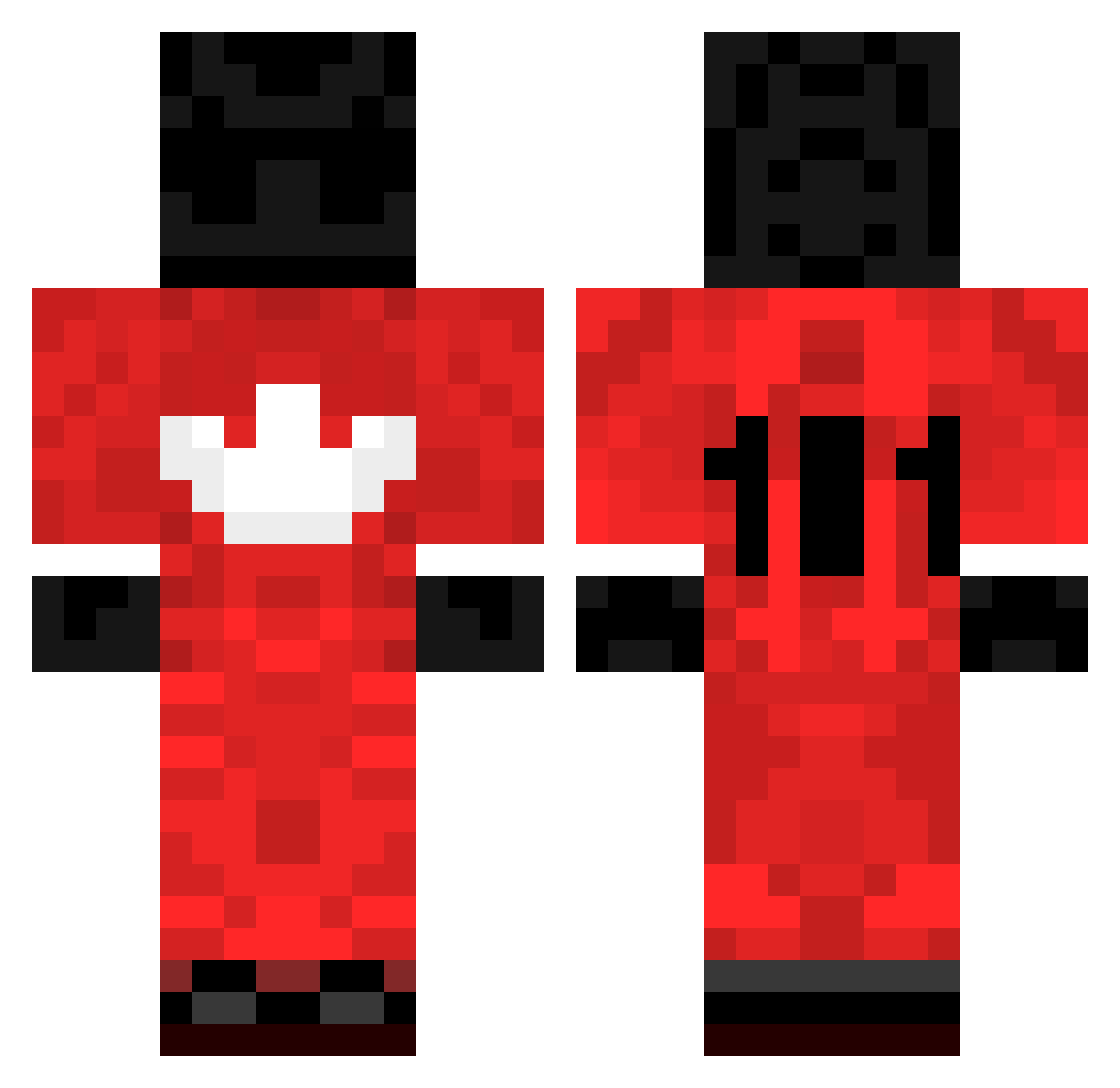 Resitance Minecraft skin, front and back view