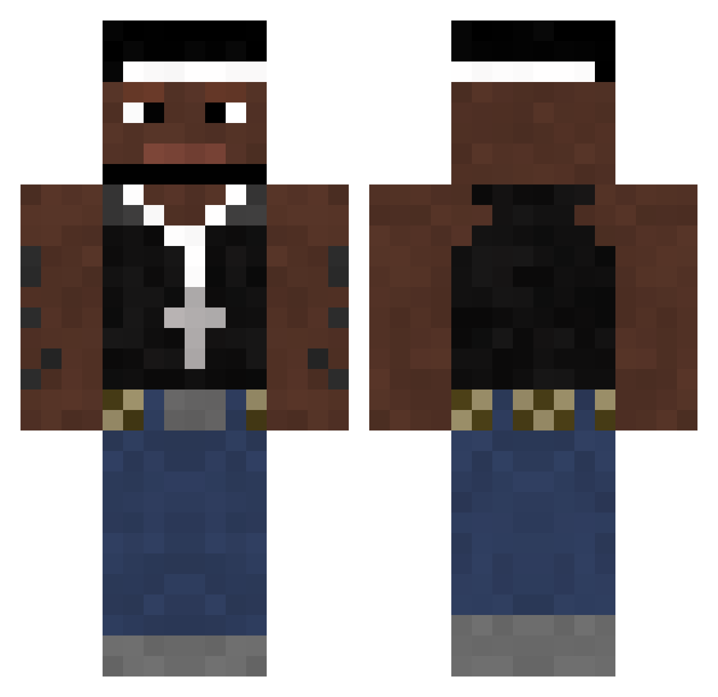 Ciubuc Minecraft skin, front and back view
