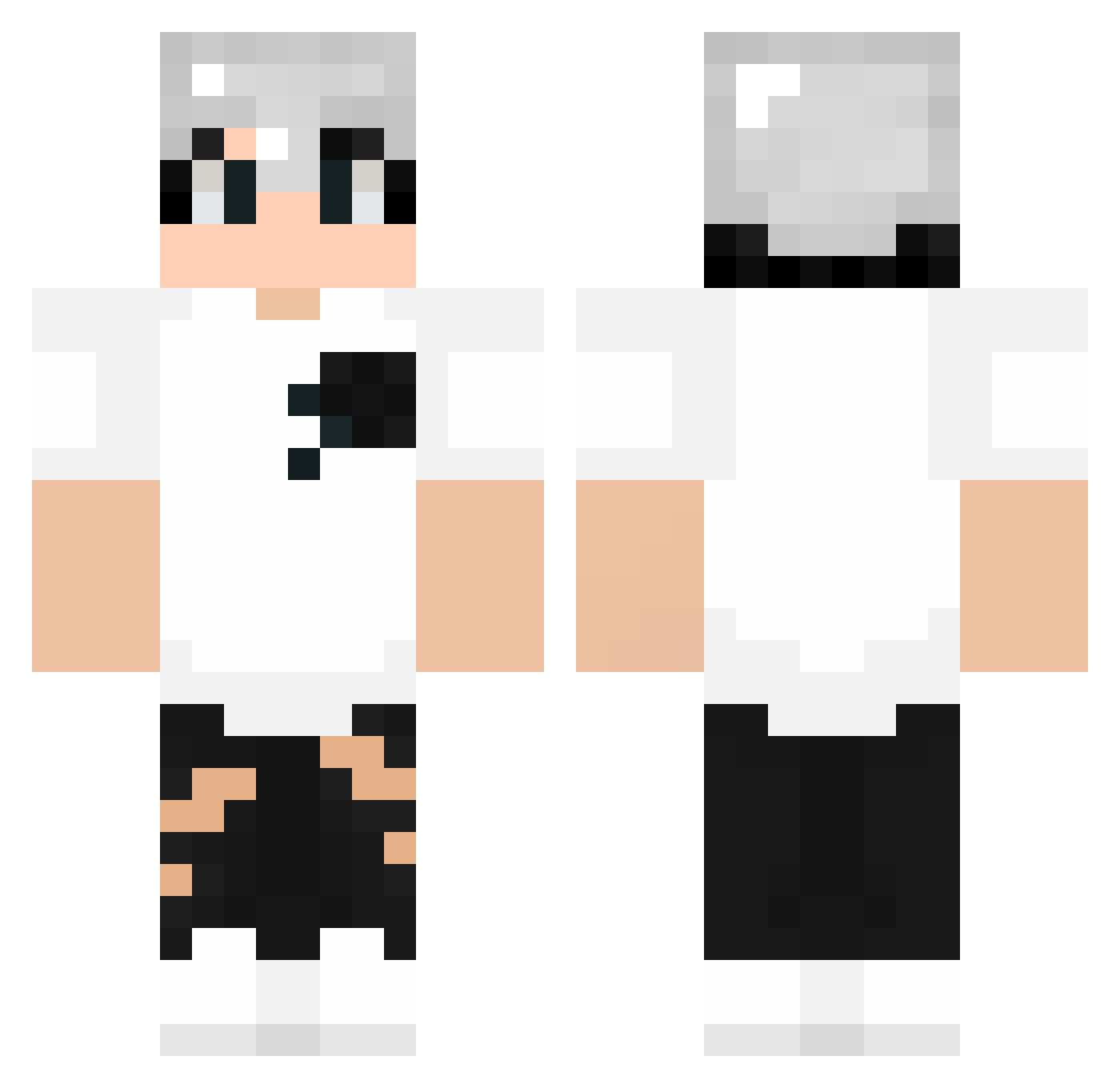 praisebetogod Minecraft skin, front and back view