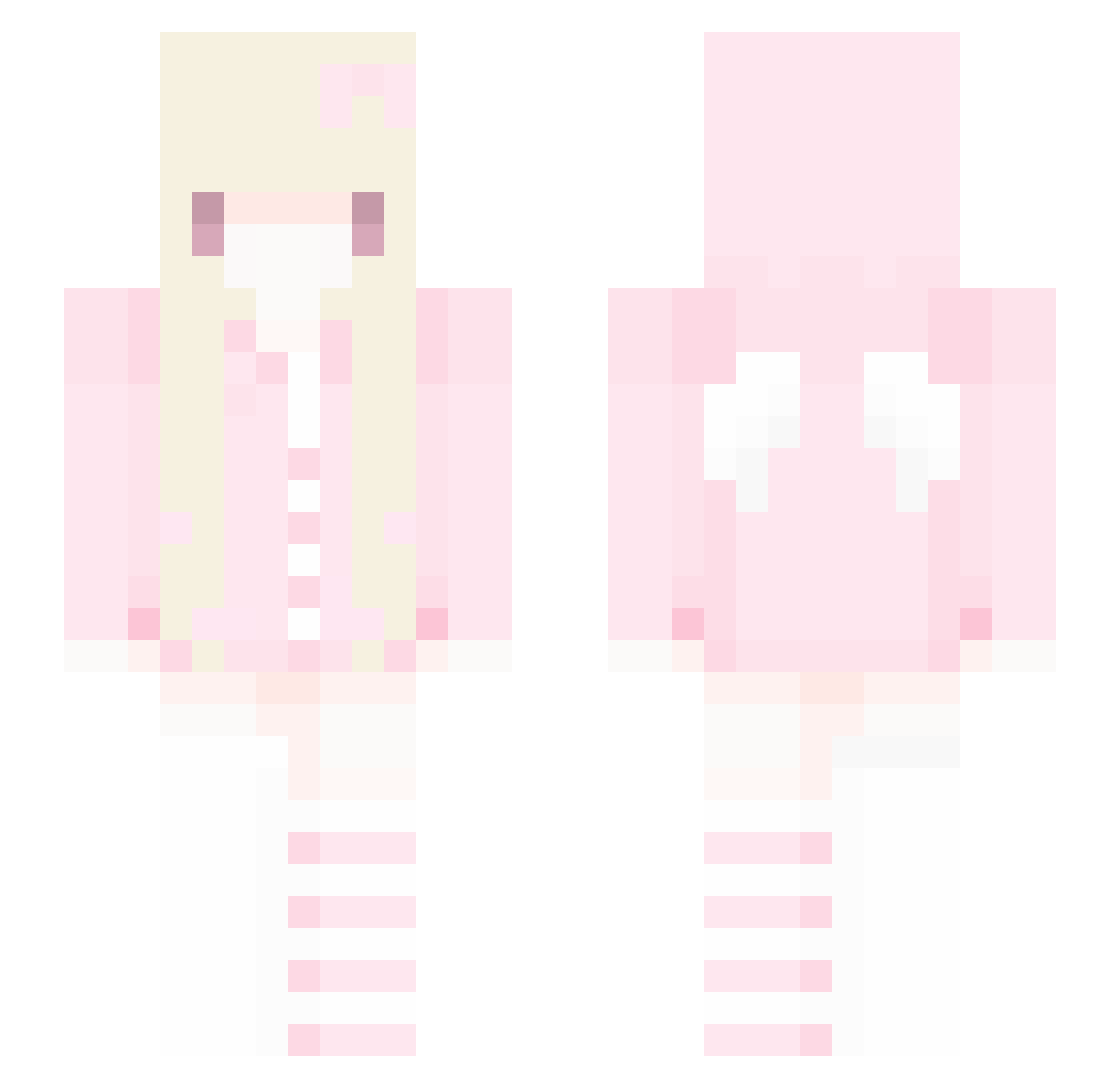 bonni Minecraft skin, front and back view