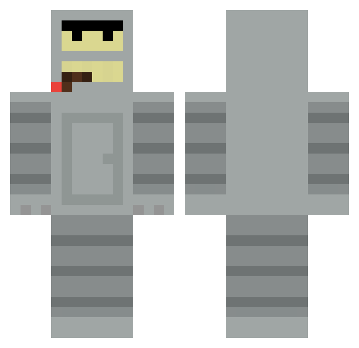 SnooopyDoggy Minecraft skin, front and back view