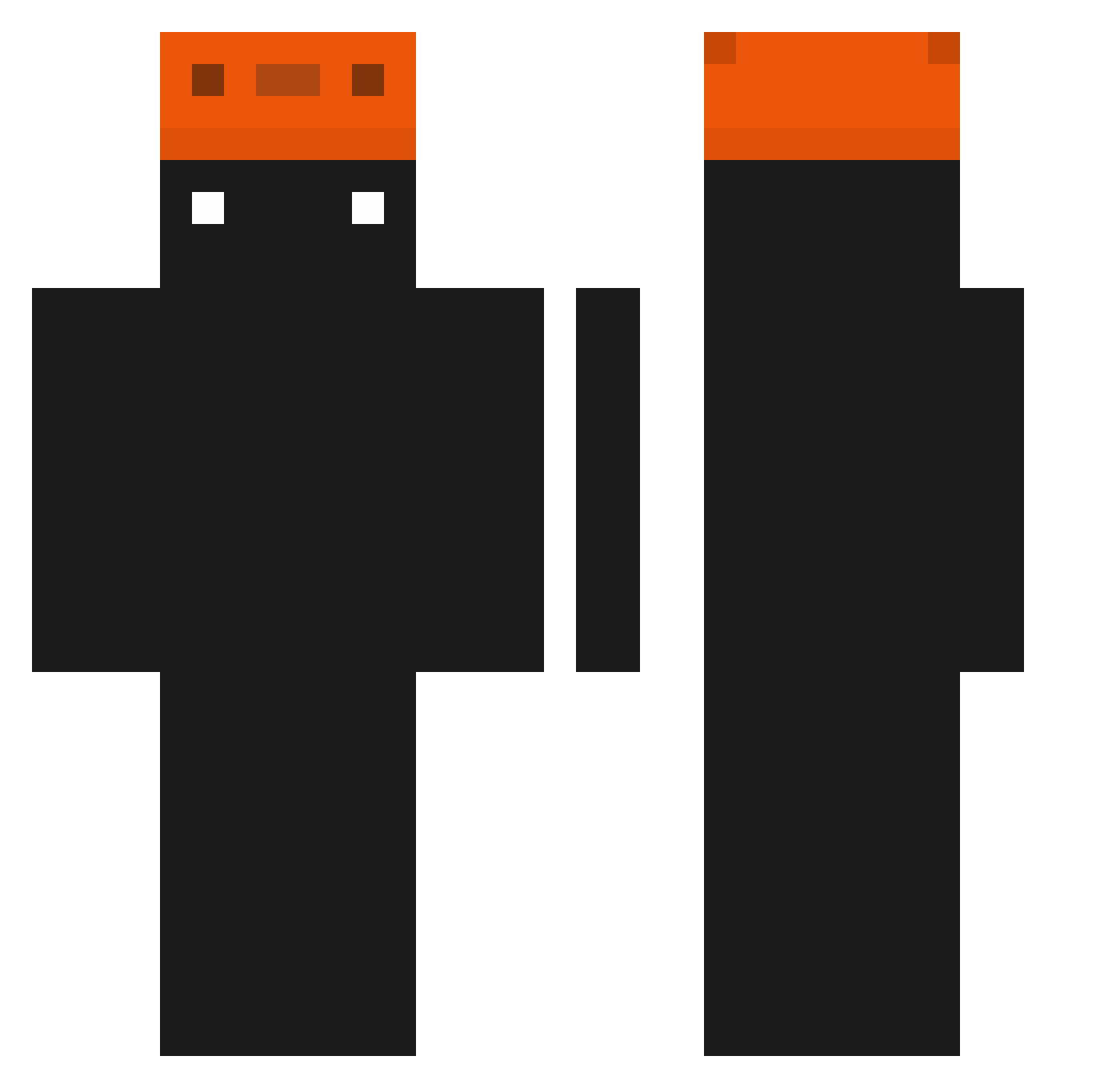wiewi0rka1 Minecraft skin, front and back view