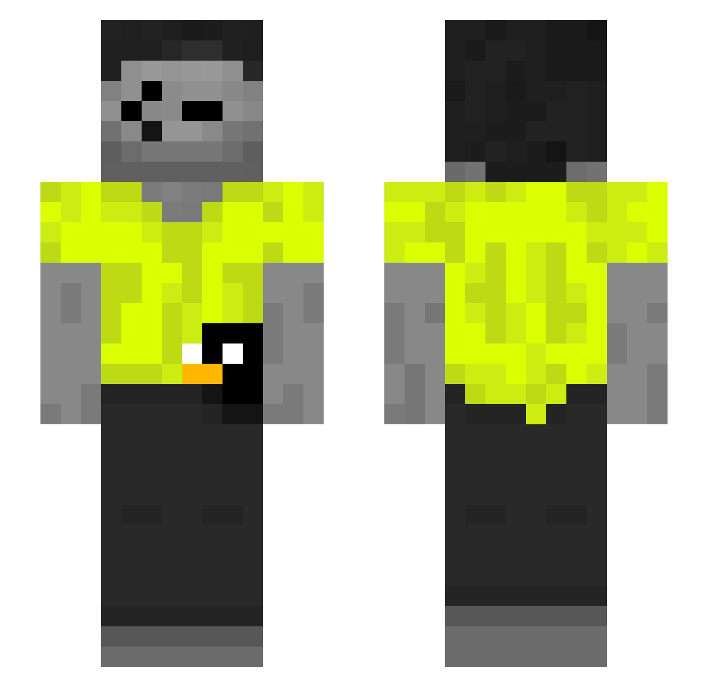 tagqmi Minecraft skin, front and back view