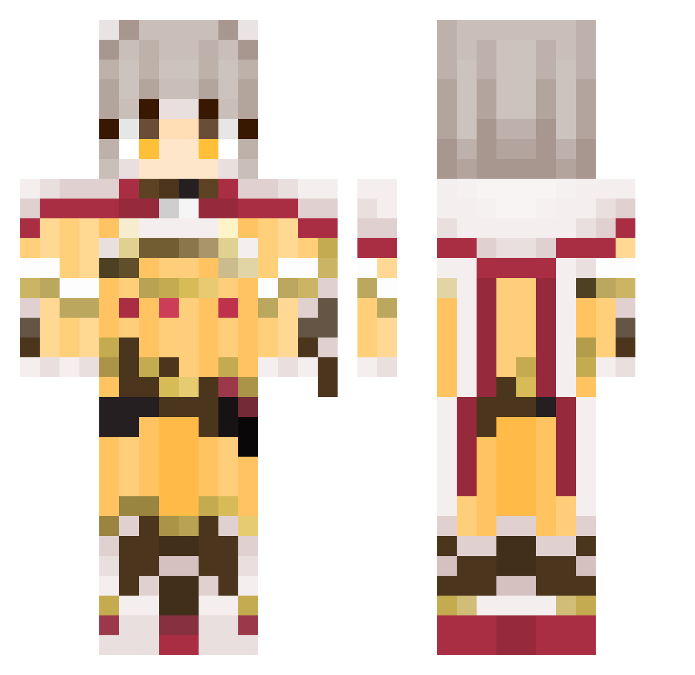 Yung_Cheezy Minecraft skin, front and back view