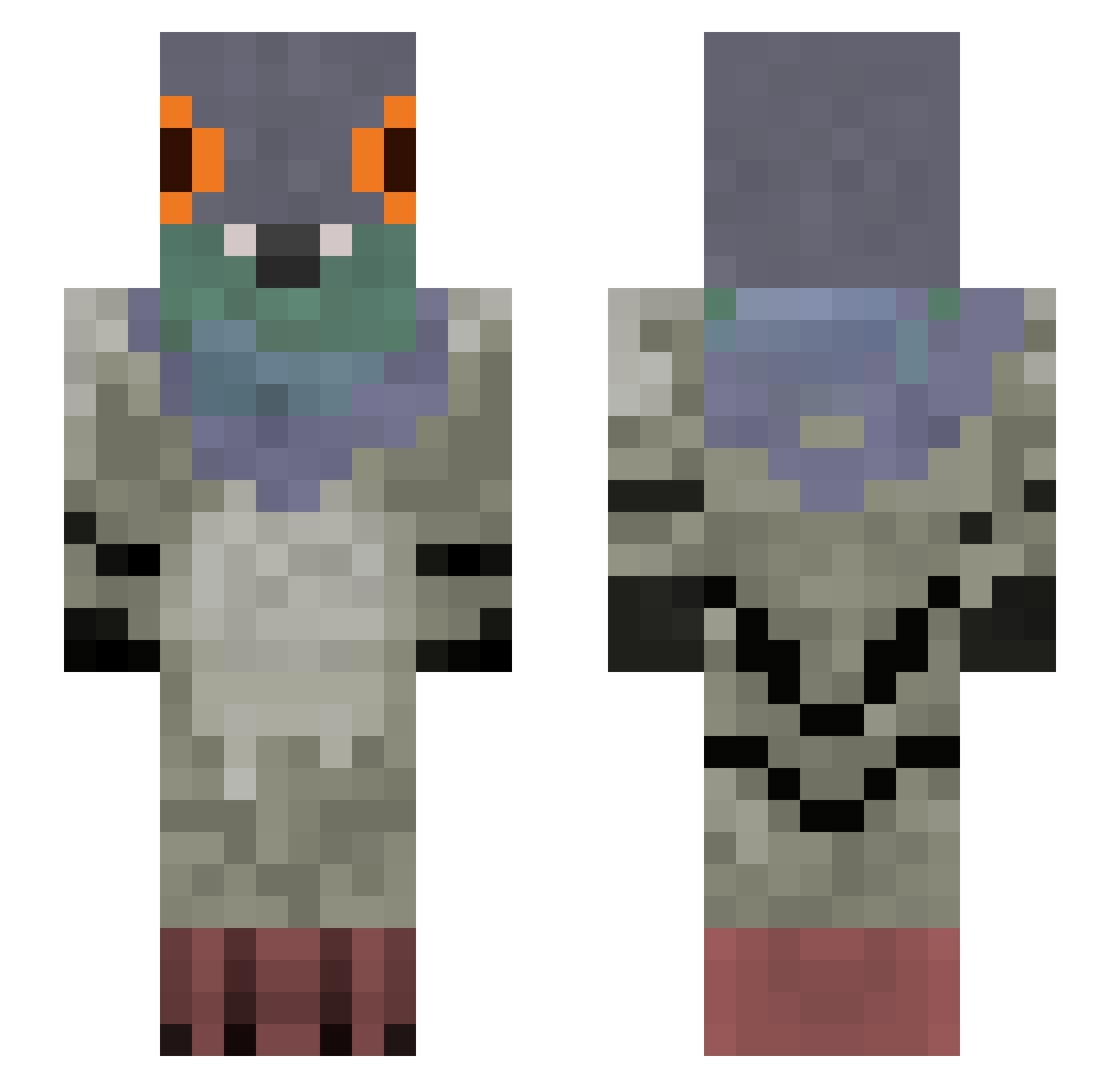 Olivee_835 Minecraft skin, front and back view