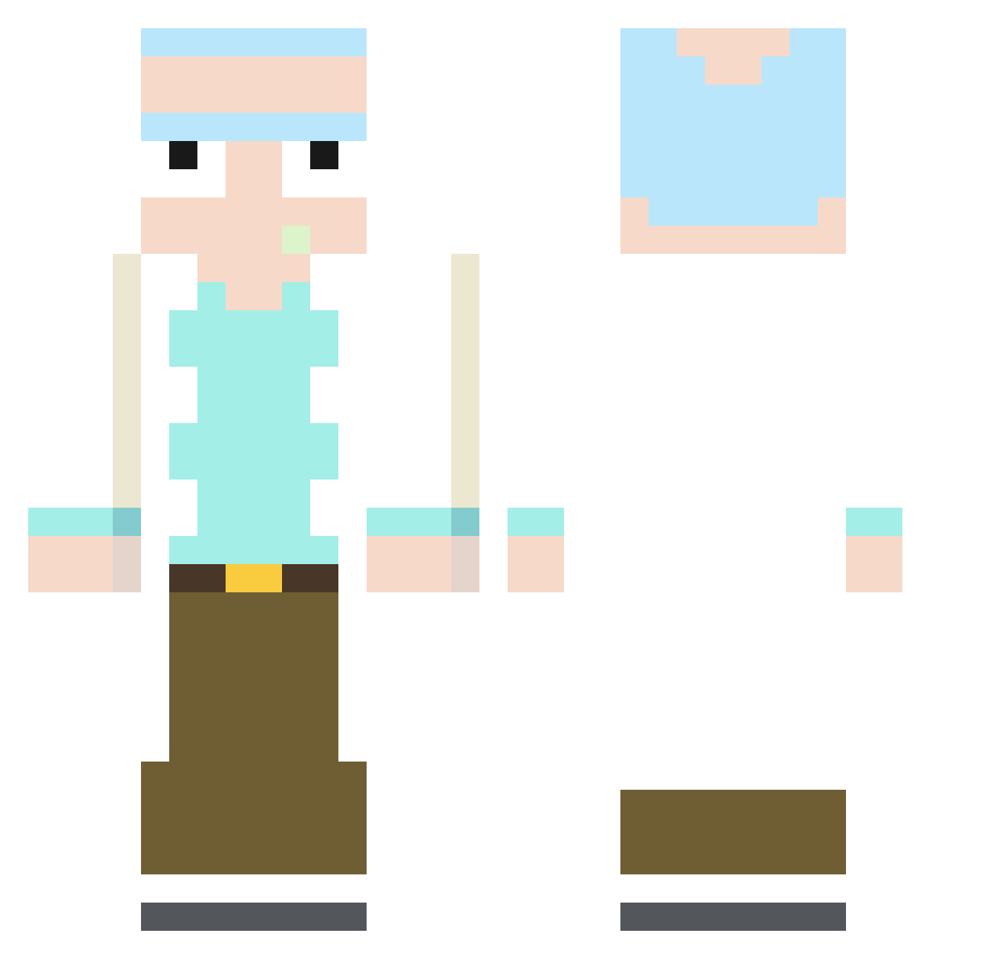 XxTHEMARCExX Minecraft skin, front and back view
