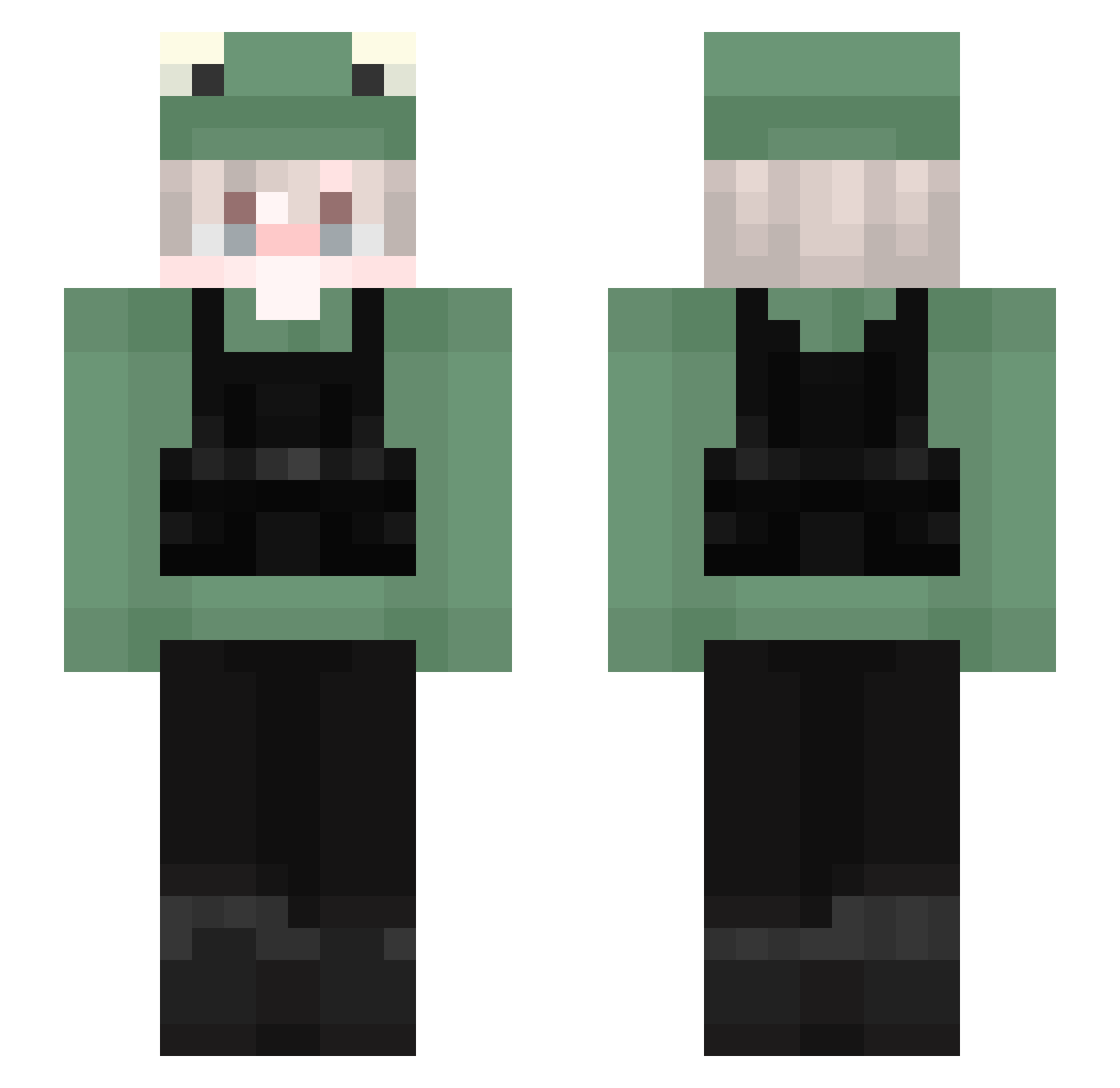 Huu1234 Minecraft skin, front and back view