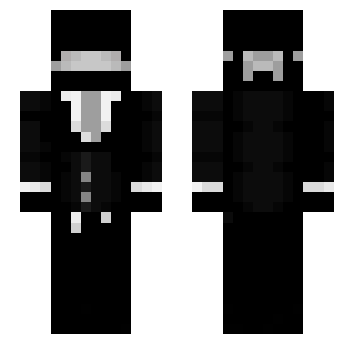 raidzzon60fps Minecraft skin, front and back view