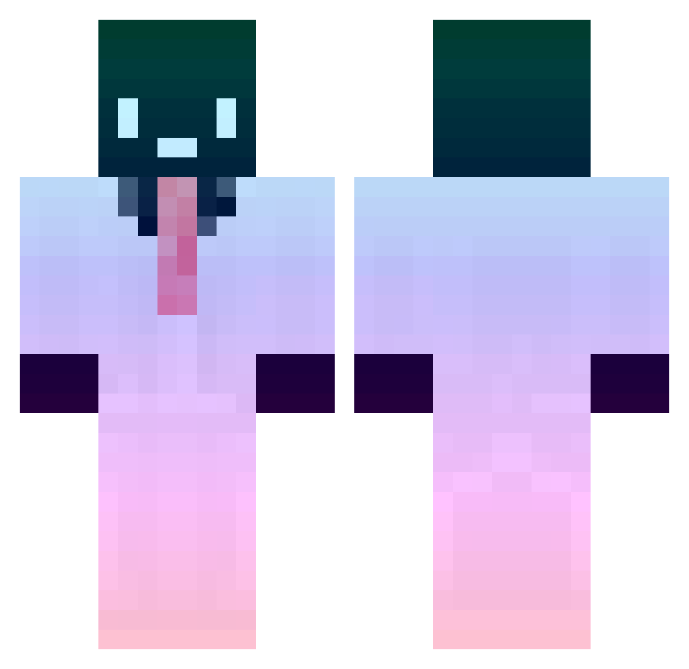 rxpel Minecraft skin, front and back view