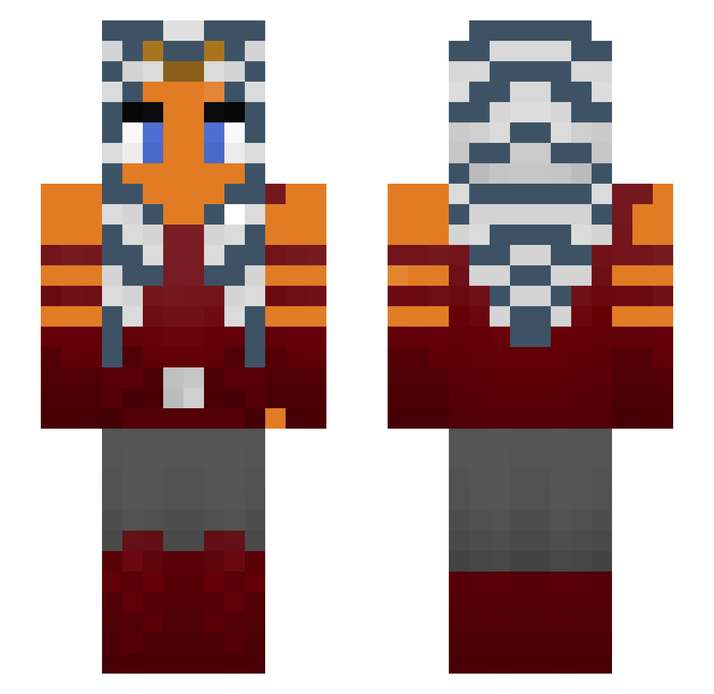 Darth_Valou Minecraft skin, front and back view