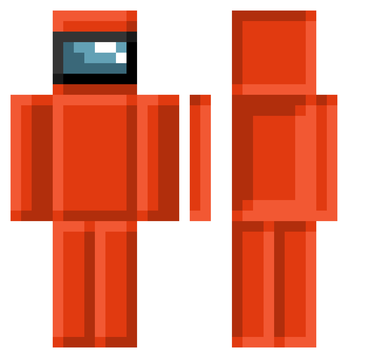 Muza_Disco Minecraft skin, front and back view
