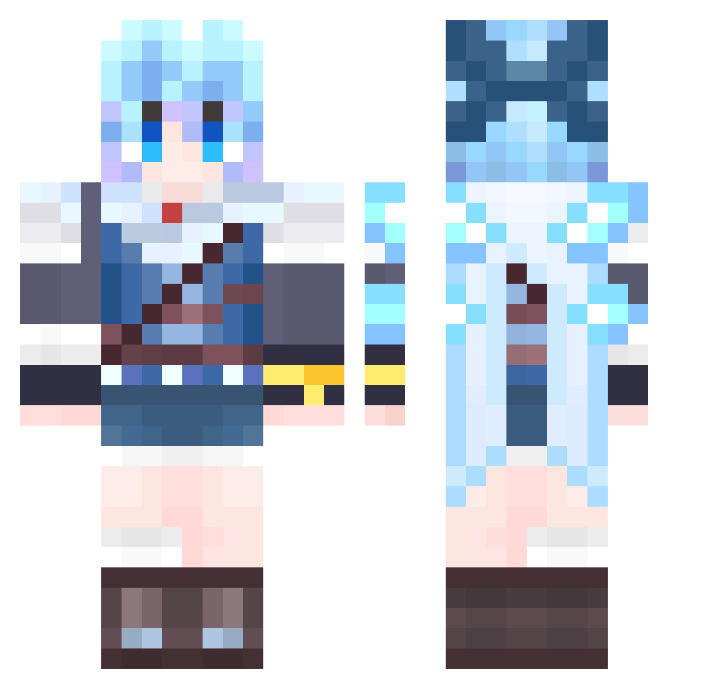 PresbyterJv Minecraft skin, front and back view