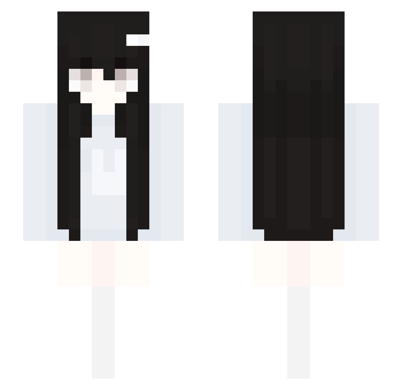 coriaana Minecraft skin, front and back view