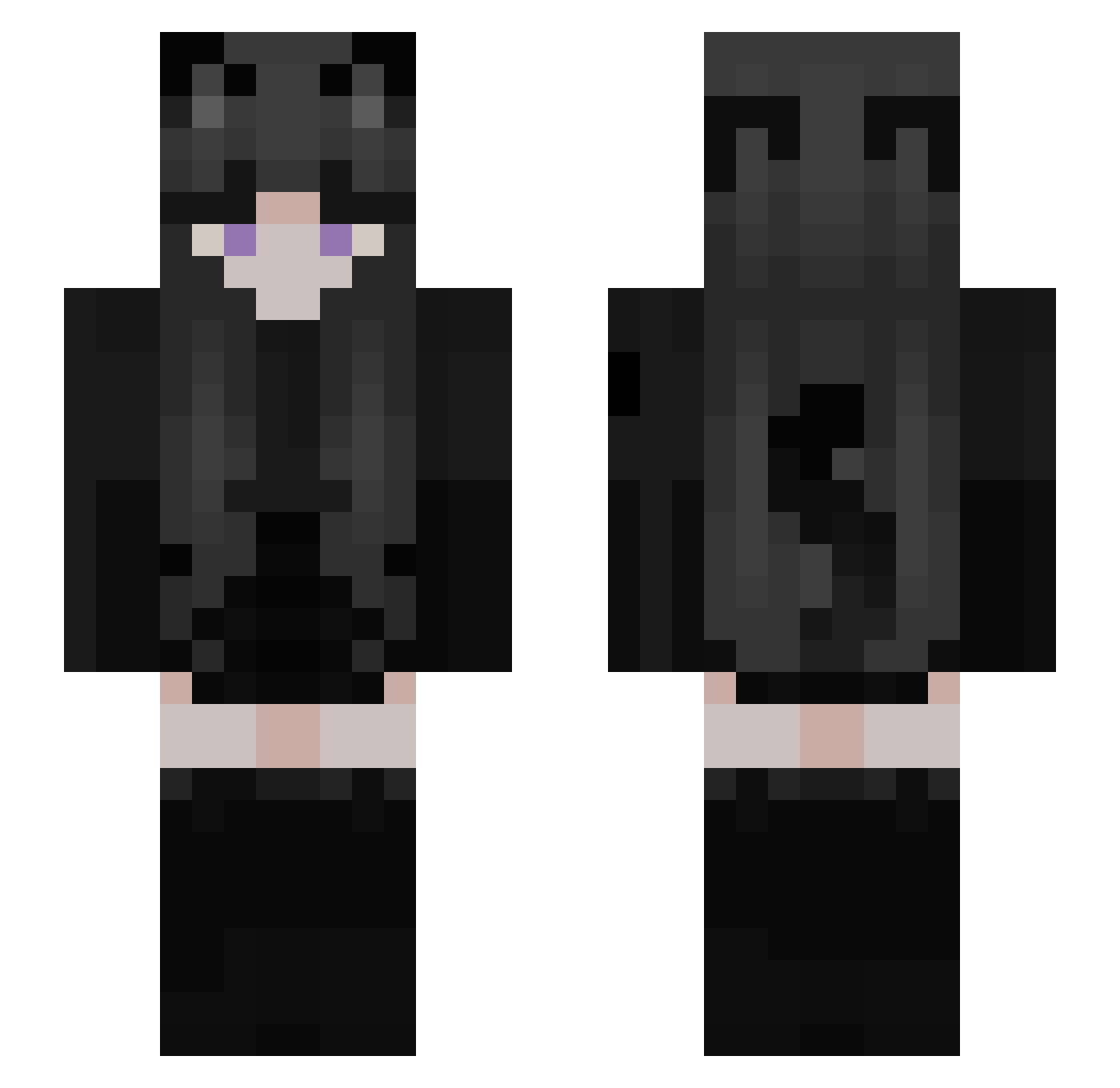 Ziegen_Junge Minecraft skin, front and back view