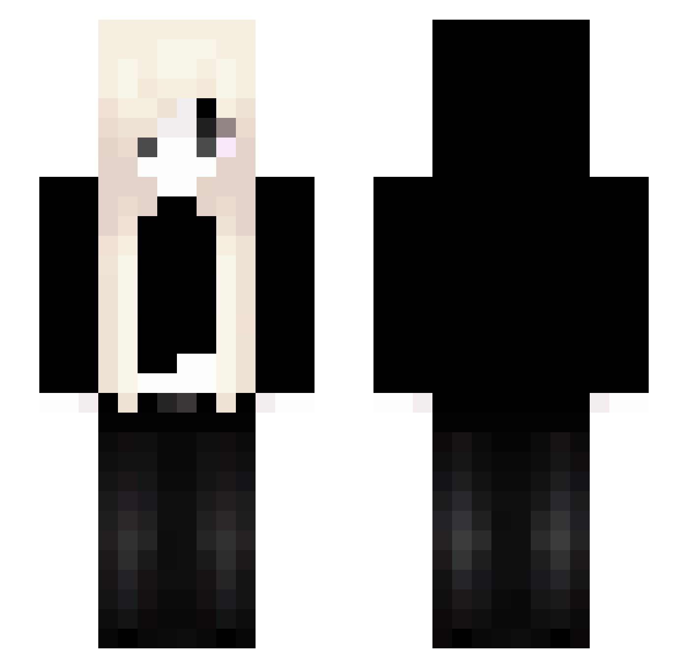 blones Minecraft skin, front and back view