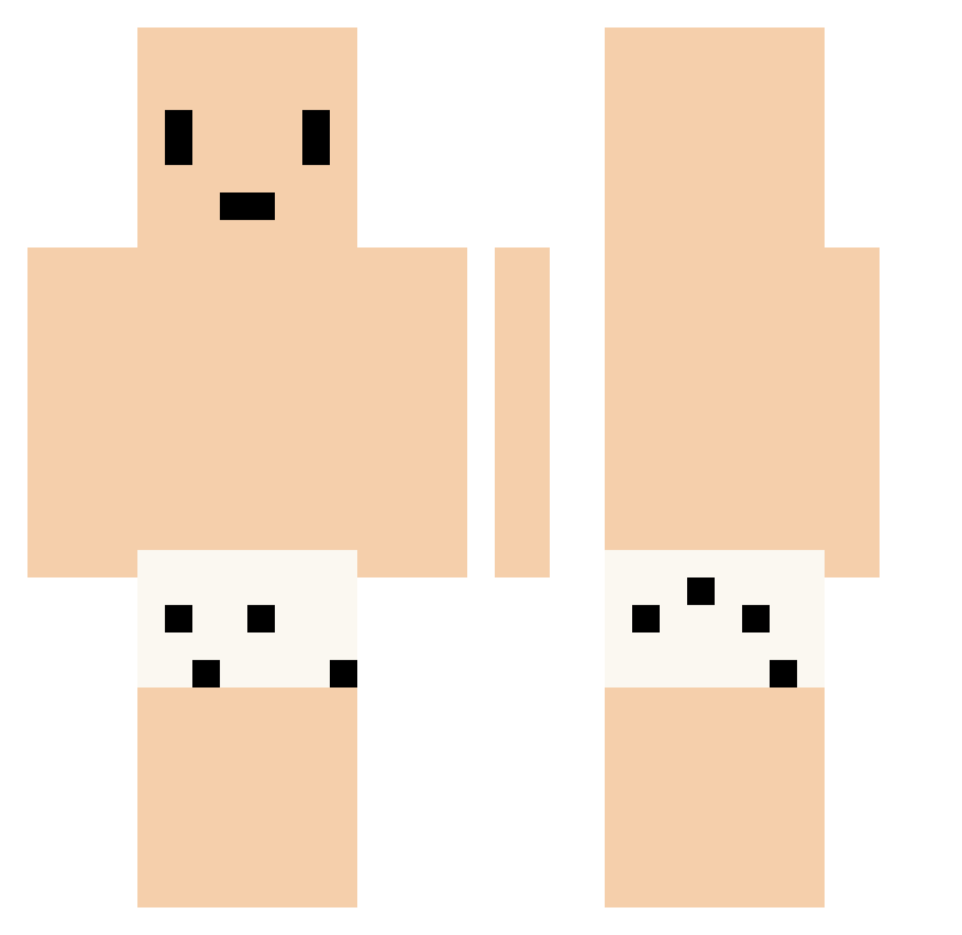 Diamondsteve164 Minecraft skin, front and back view