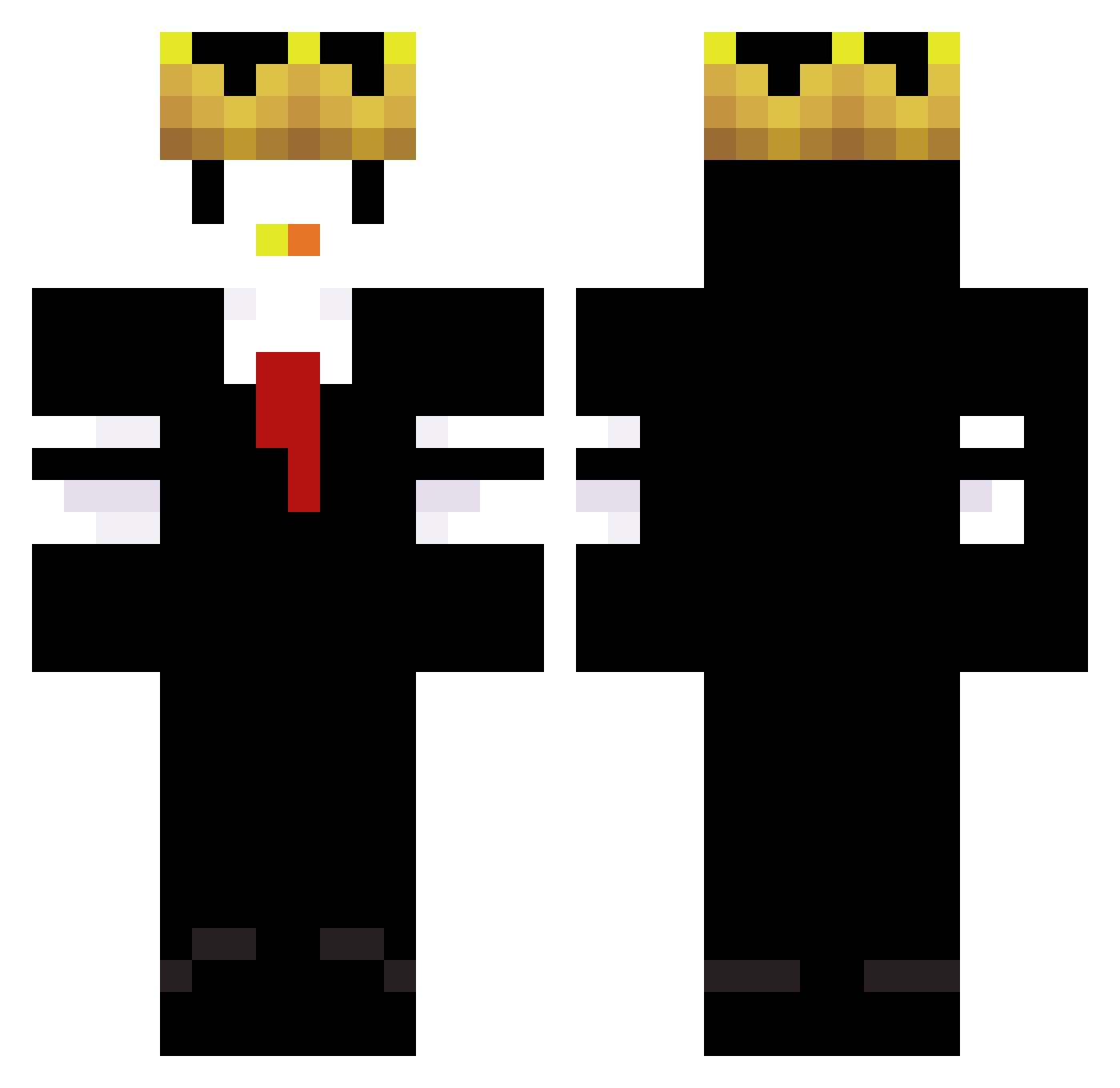 whosNet Minecraft skin, front and back view