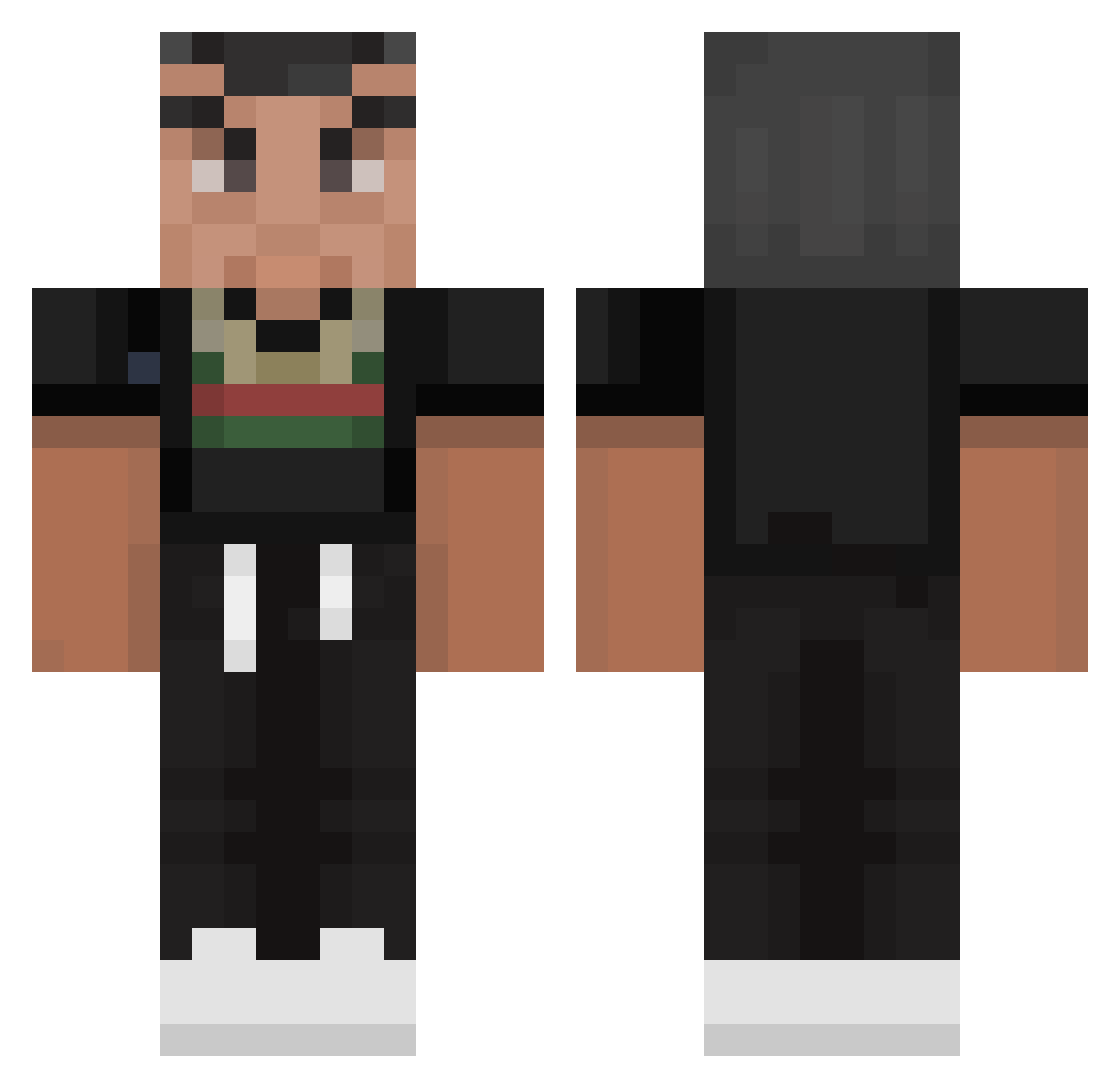 Brivnnnnn Minecraft skin, front and back view