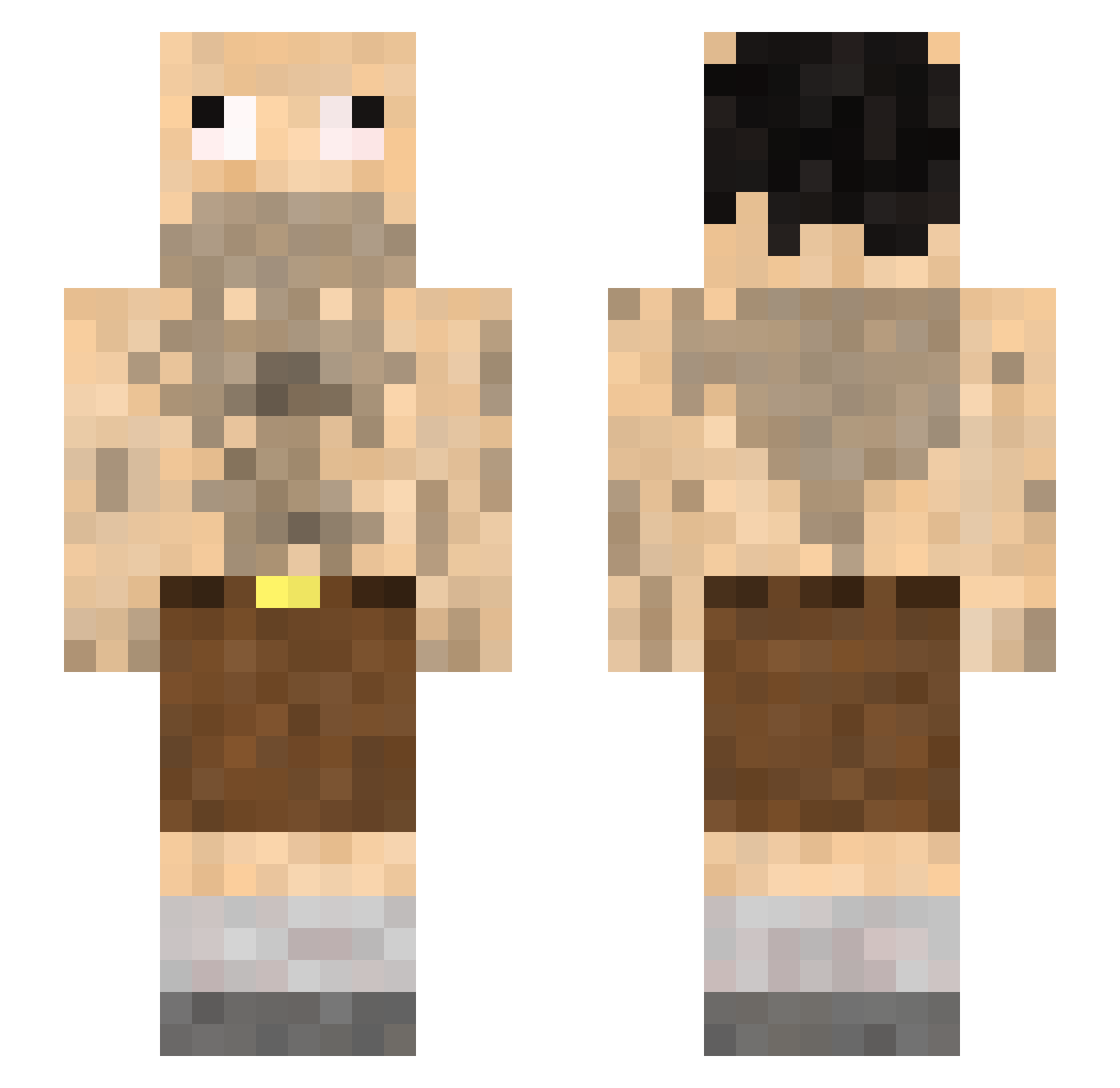 FaQespr Minecraft skin, front and back view