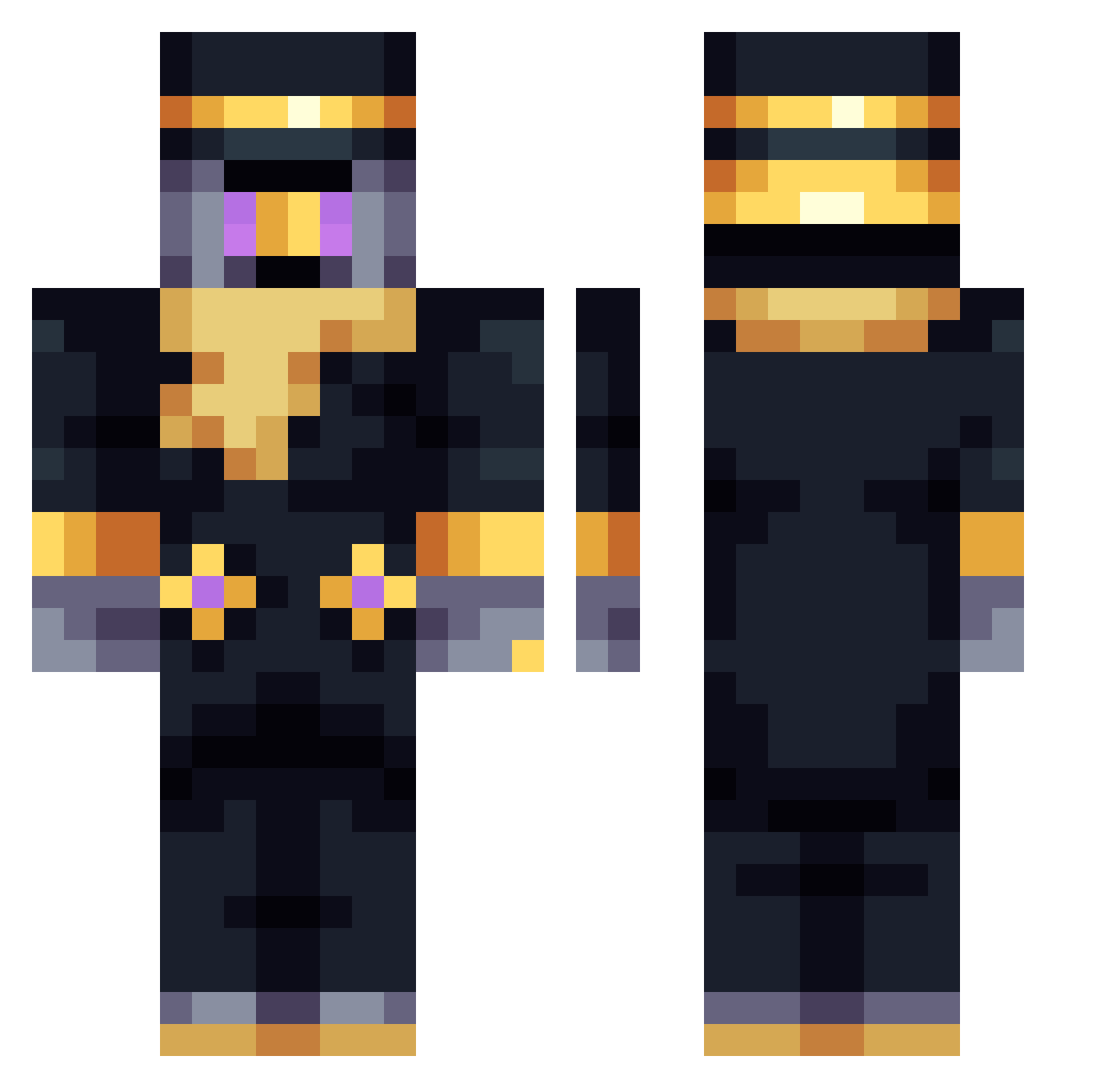 CIPI2012 Minecraft skin, front and back view