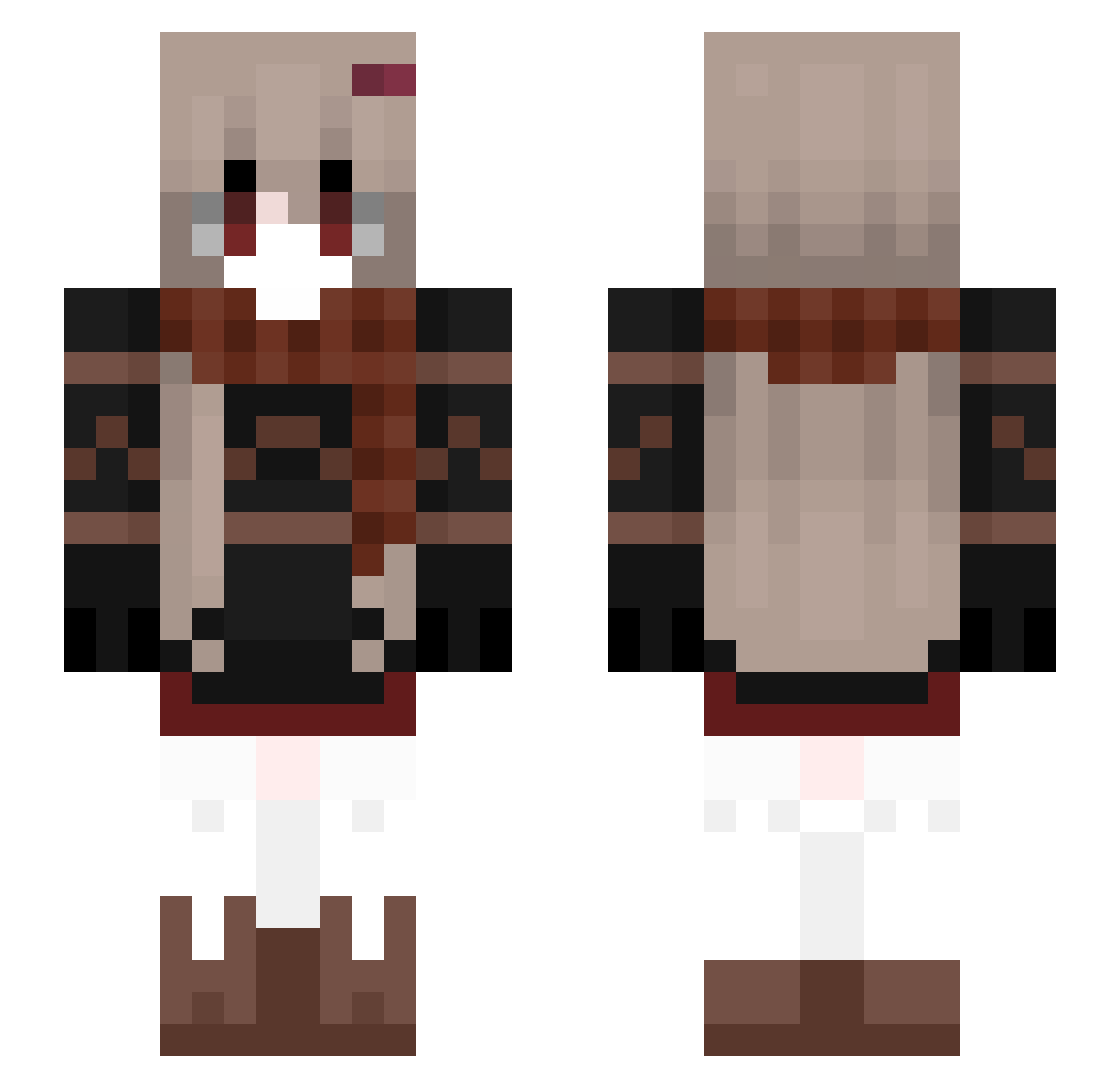 Frontier_007 Minecraft skin, front and back view