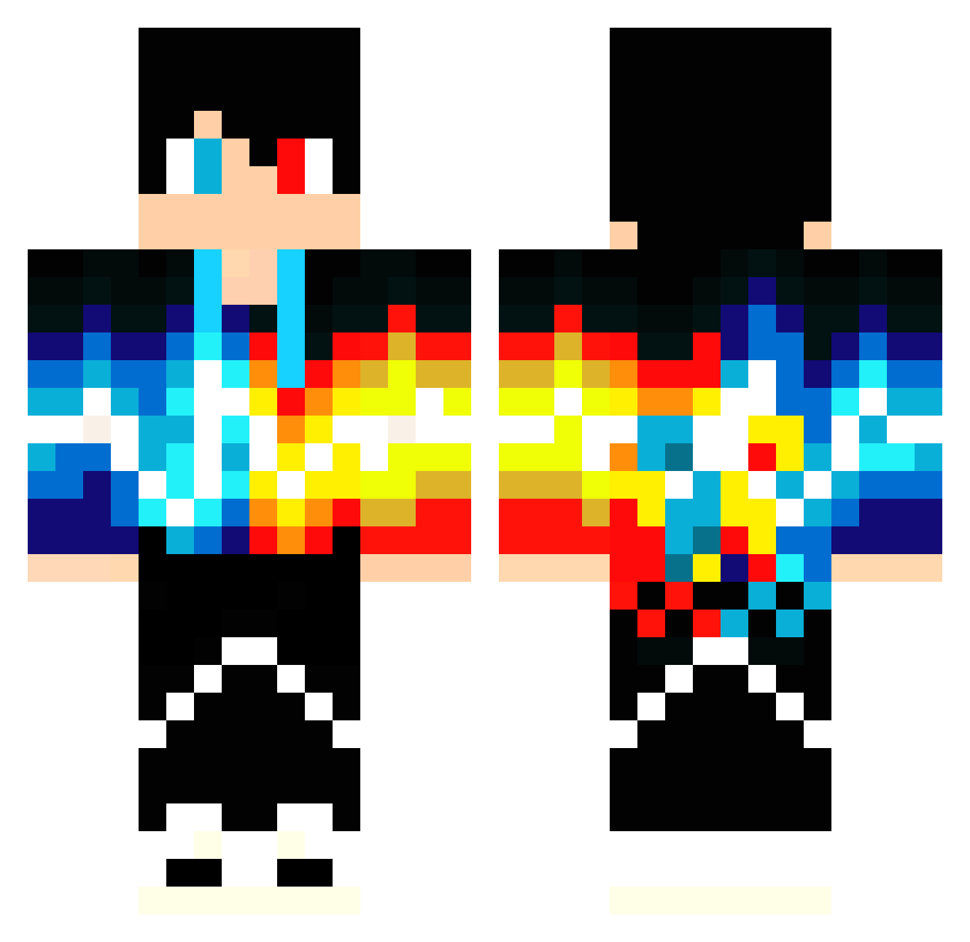 GyzelleSnow Minecraft skin, front and back view
