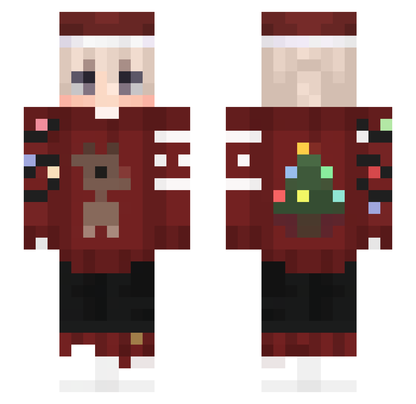 zMarqux Minecraft skin, front and back view