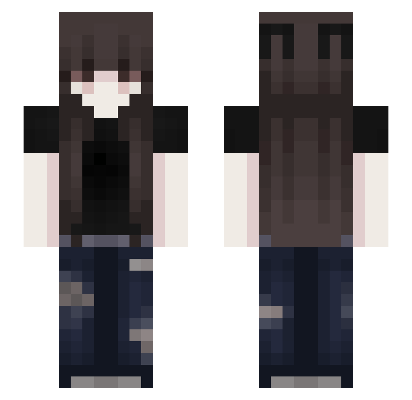 struwberry Minecraft skin, front and back view