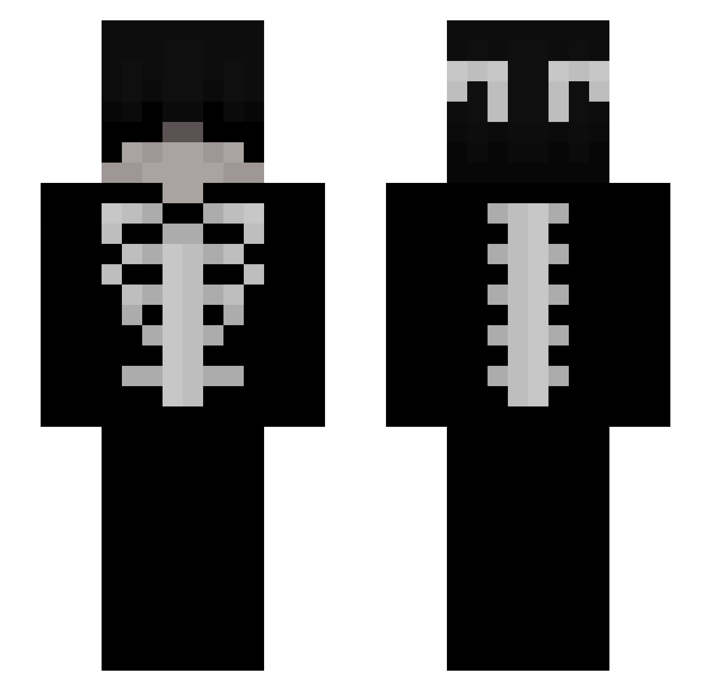 DarkIsaac_ Minecraft skin, front and back view