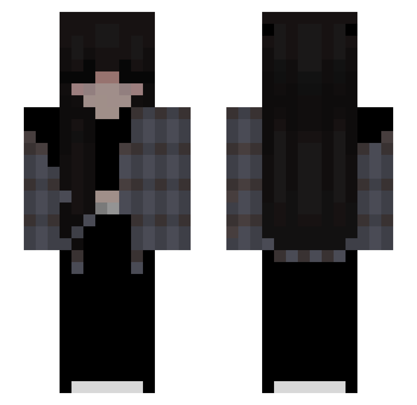 Sheep_Vi Minecraft skin, front and back view