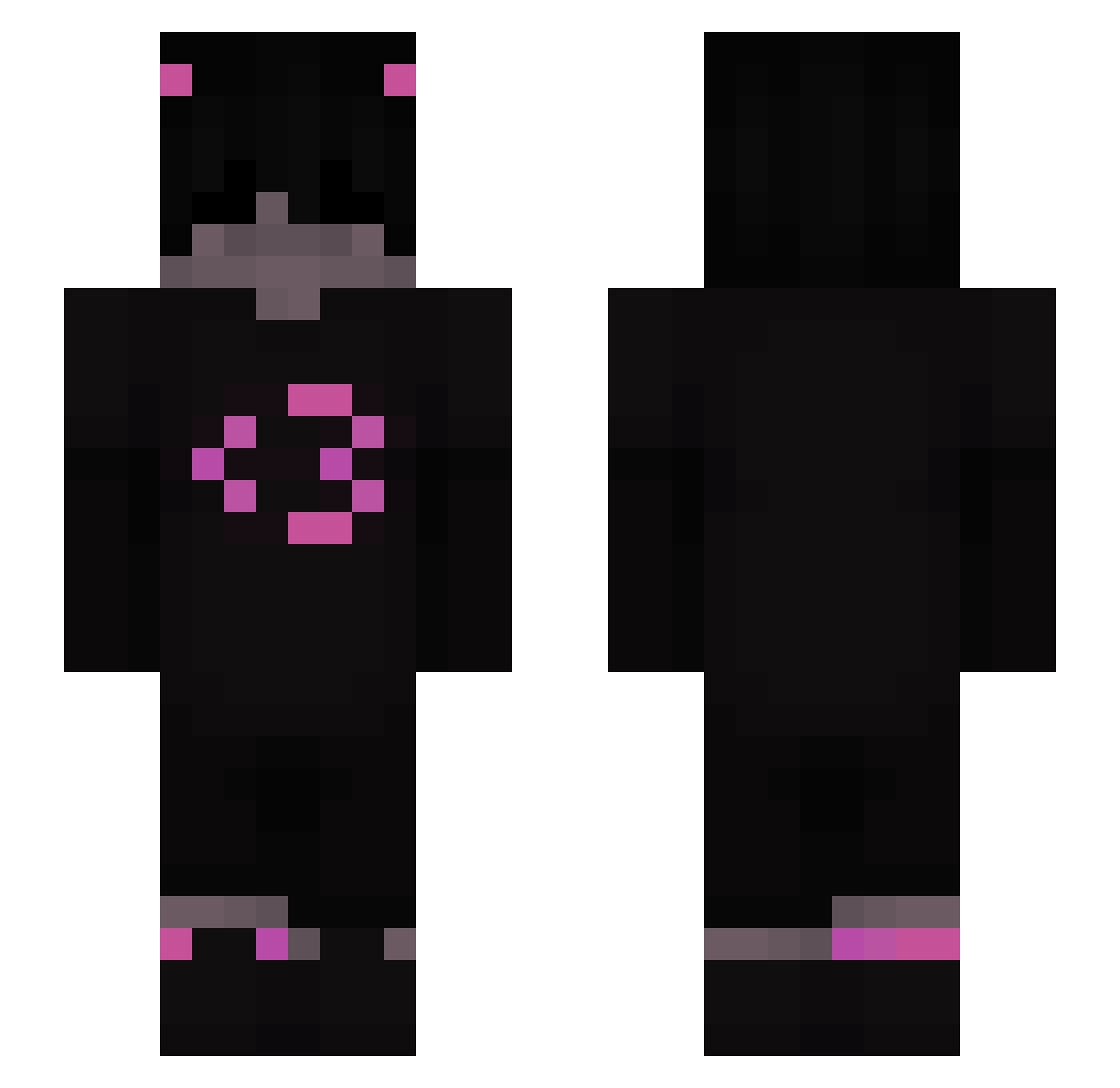 Mantarooo Minecraft skin, front and back view