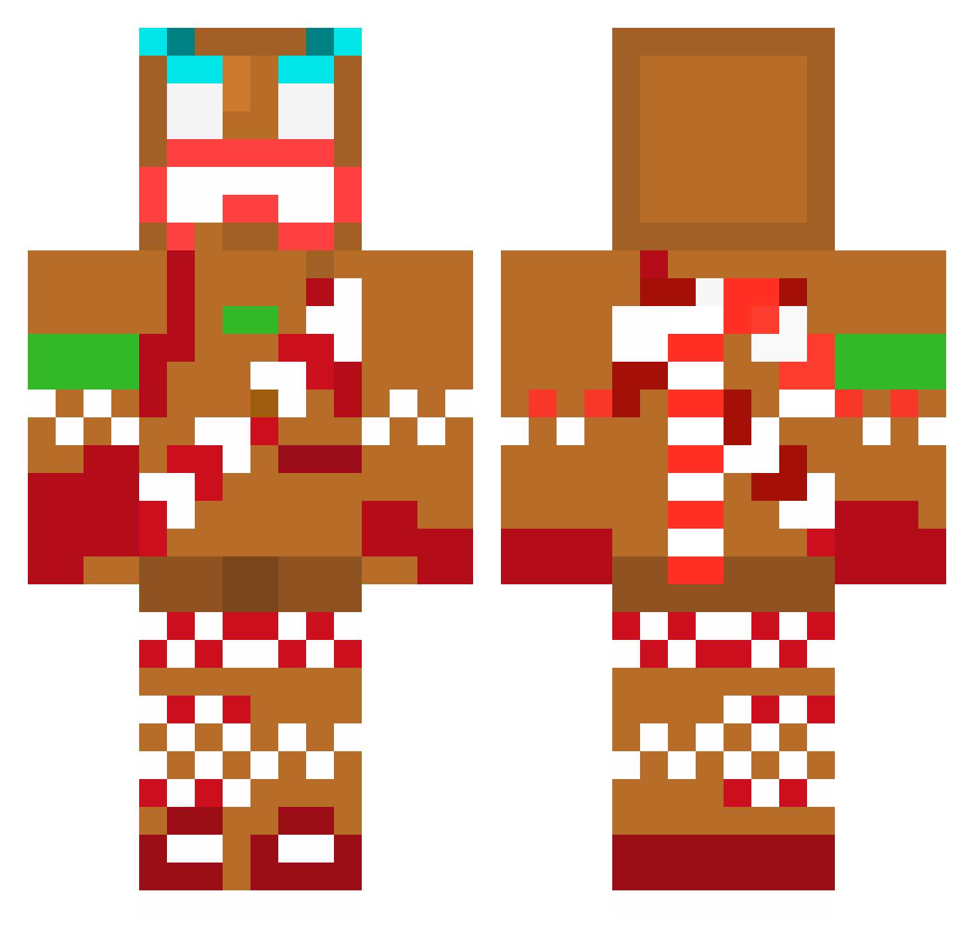 EKD91 Minecraft skin, front and back view