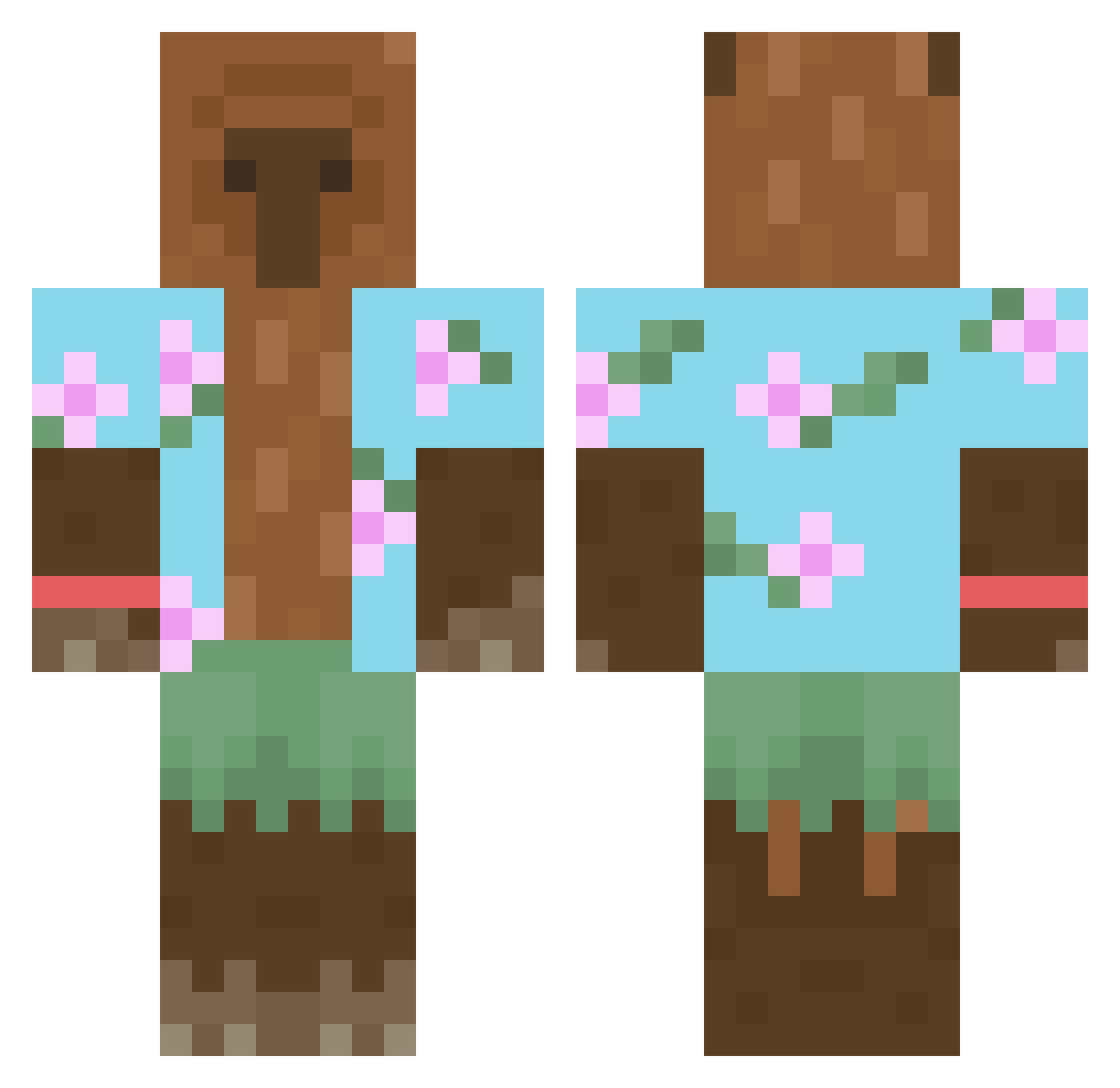 RRRoghk Minecraft skin, front and back view