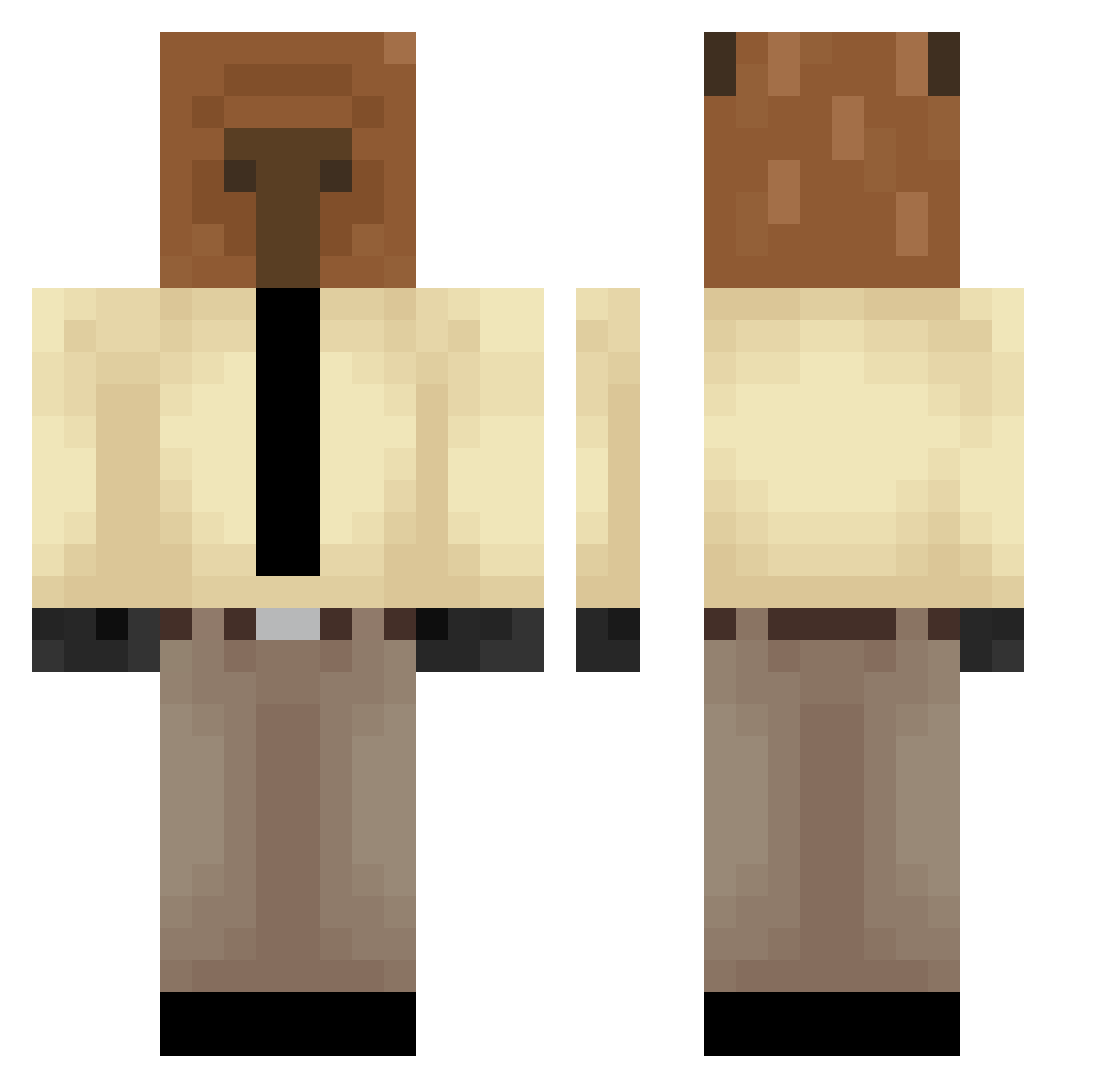 RataToon_ Minecraft skin, front and back view