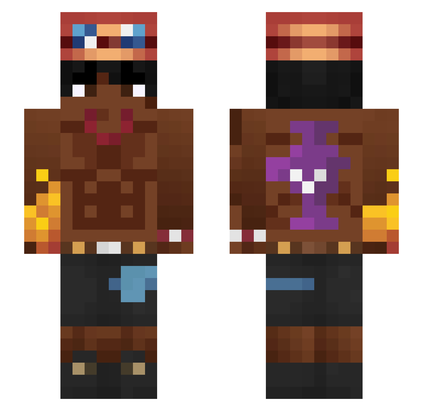 aether_editt Minecraft skin, front and back view