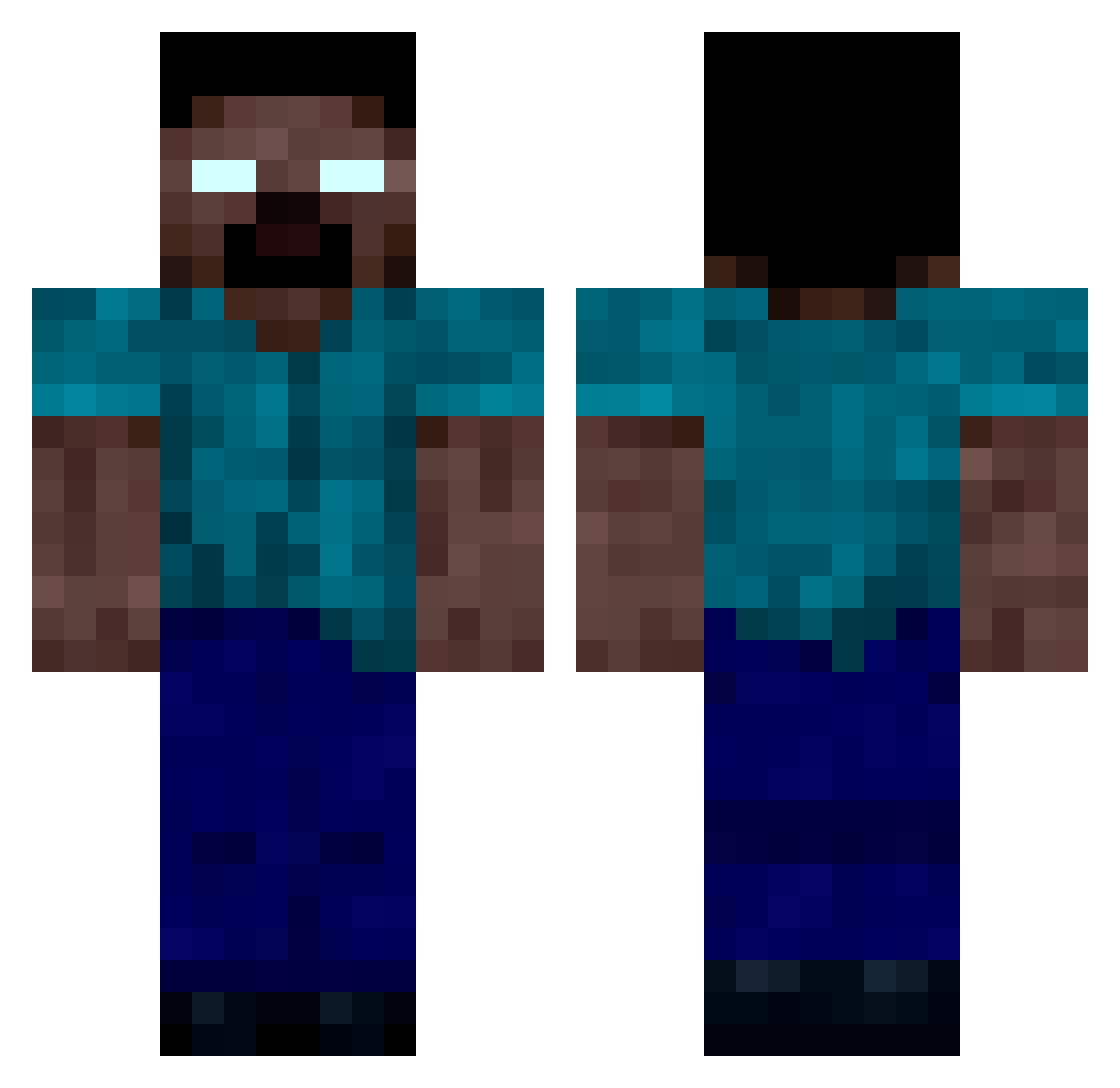 RippingRilamos1 Minecraft skin, front and back view