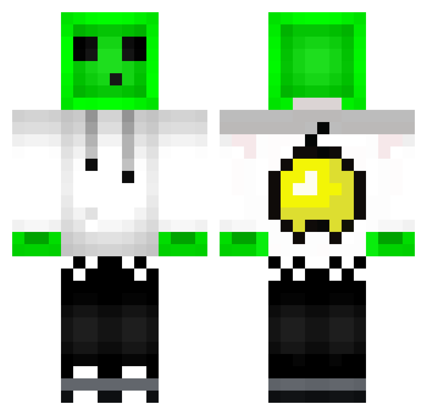 Varix Minecraft skin, front and back view