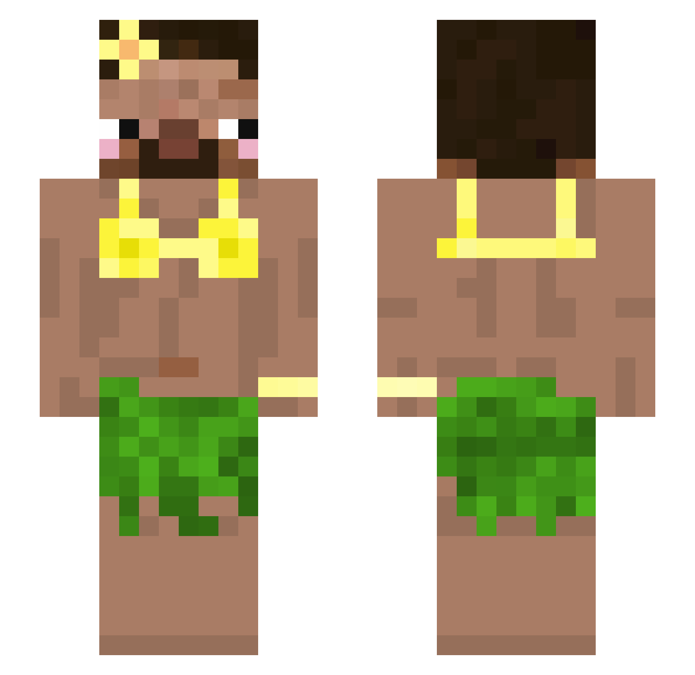 YungYaron Minecraft skin, front and back view