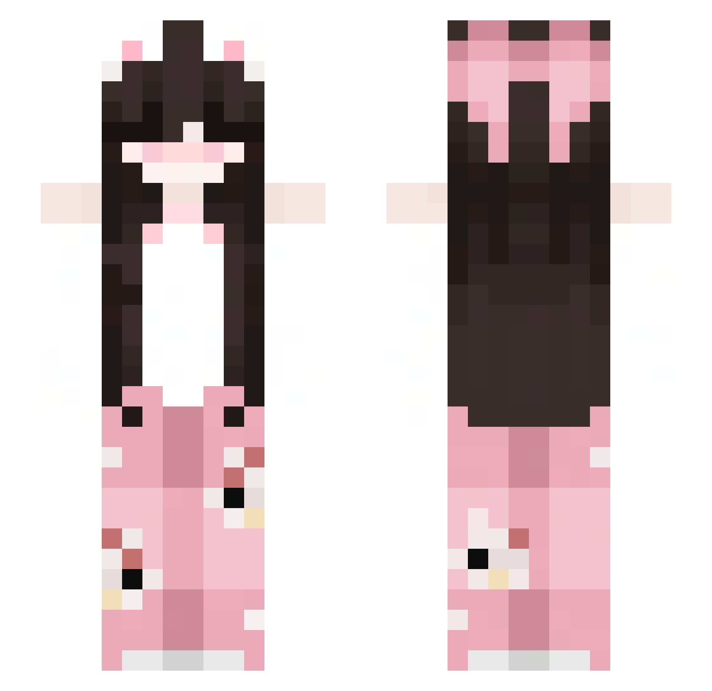 RGxNoMercy Minecraft skin, front and back view