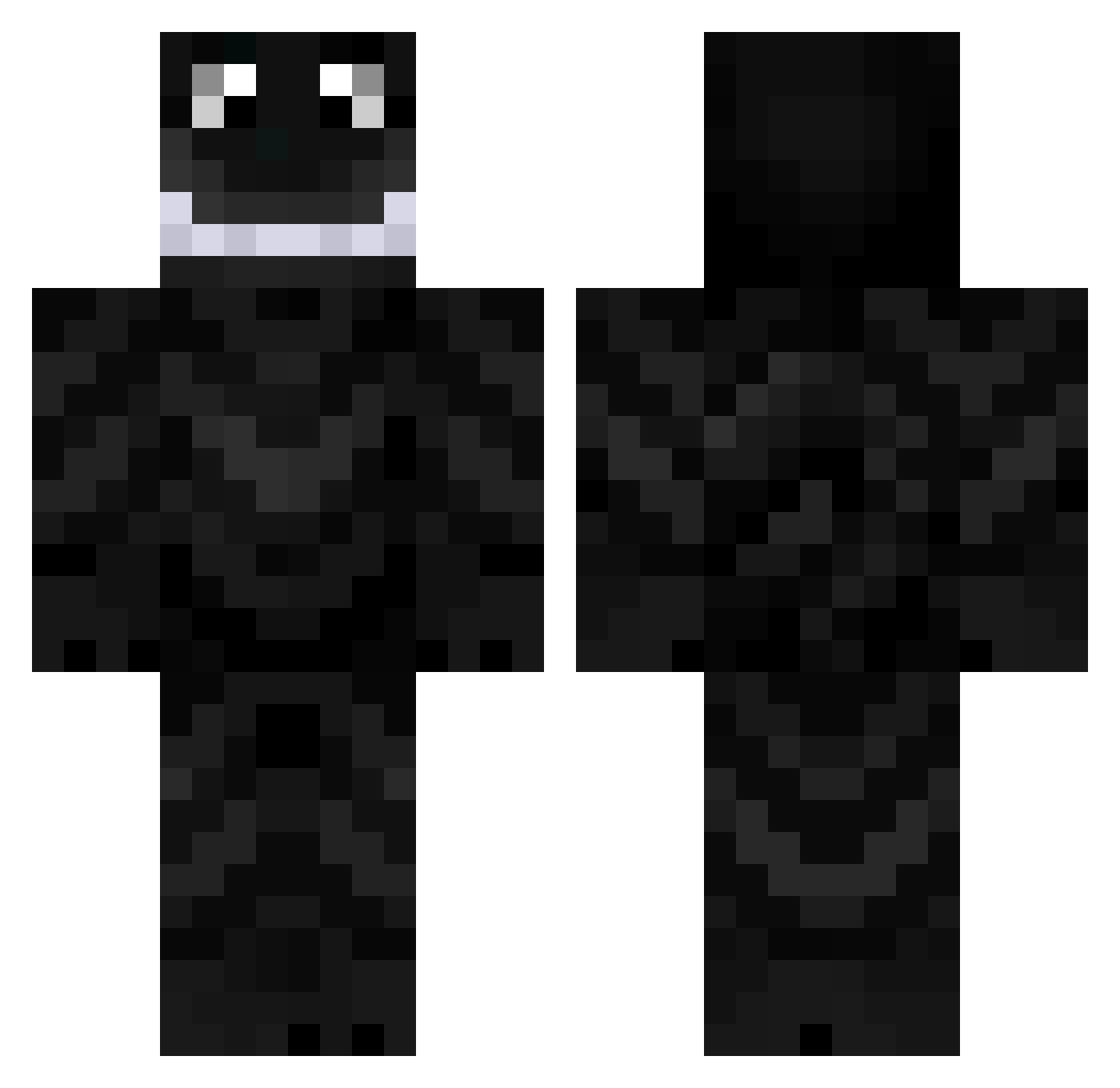 GrunRot Minecraft skin, front and back view