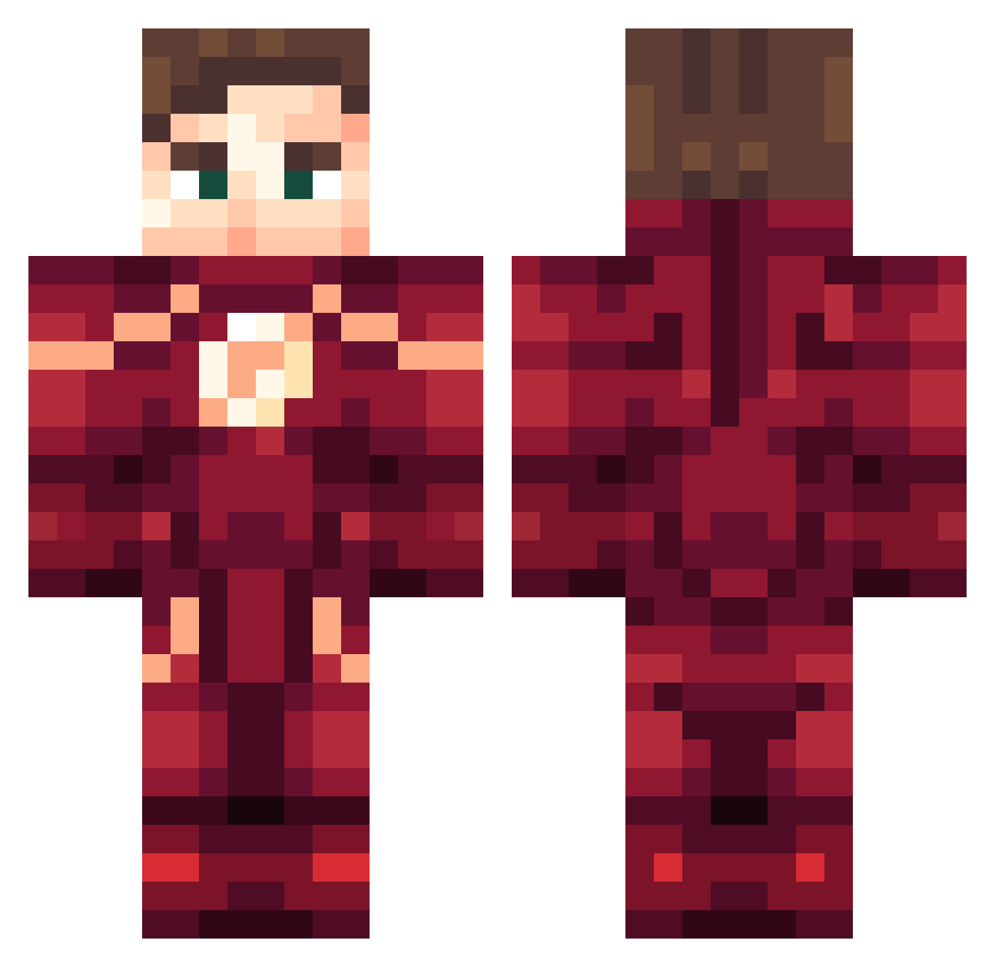 nacksoj Minecraft skin, front and back view