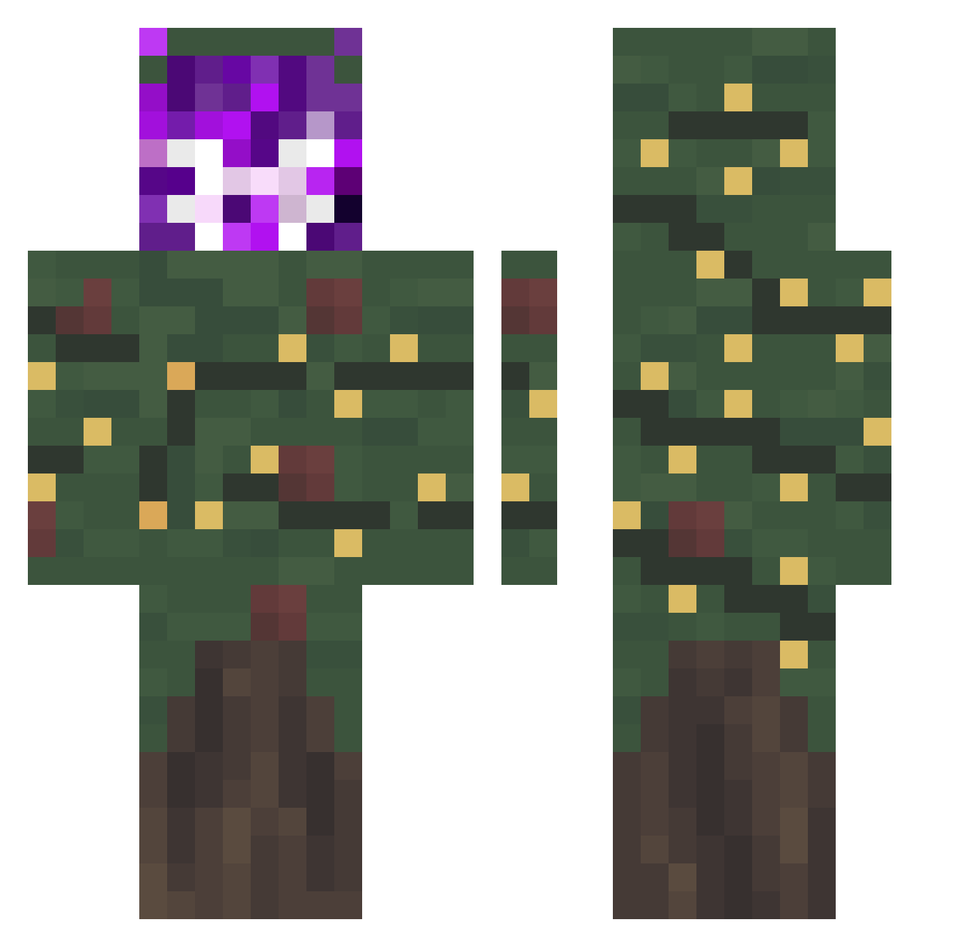MuhammedTopal Minecraft skin, front and back view